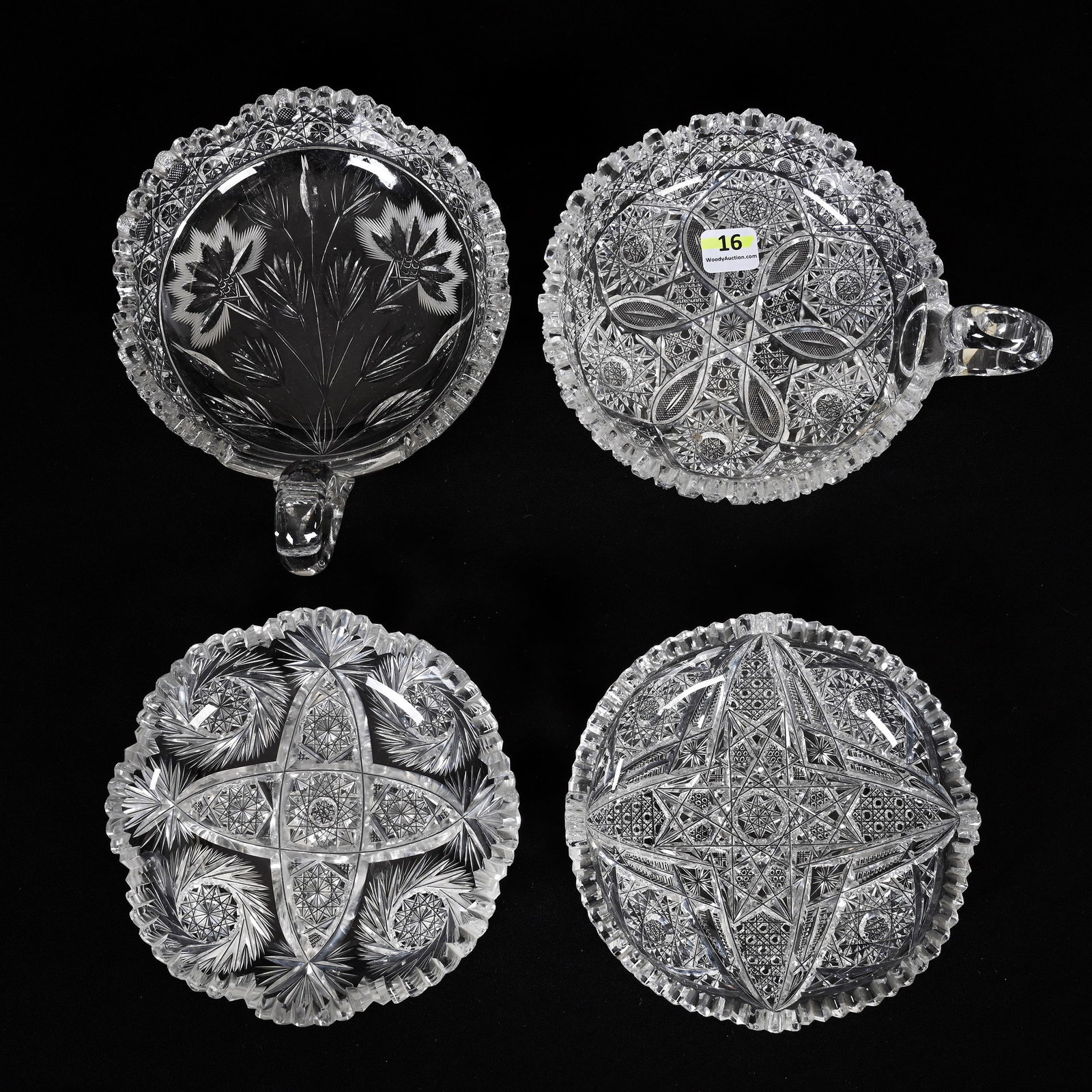 (4) Nappies, American Brilliant Cut Glass (1 of 5)
