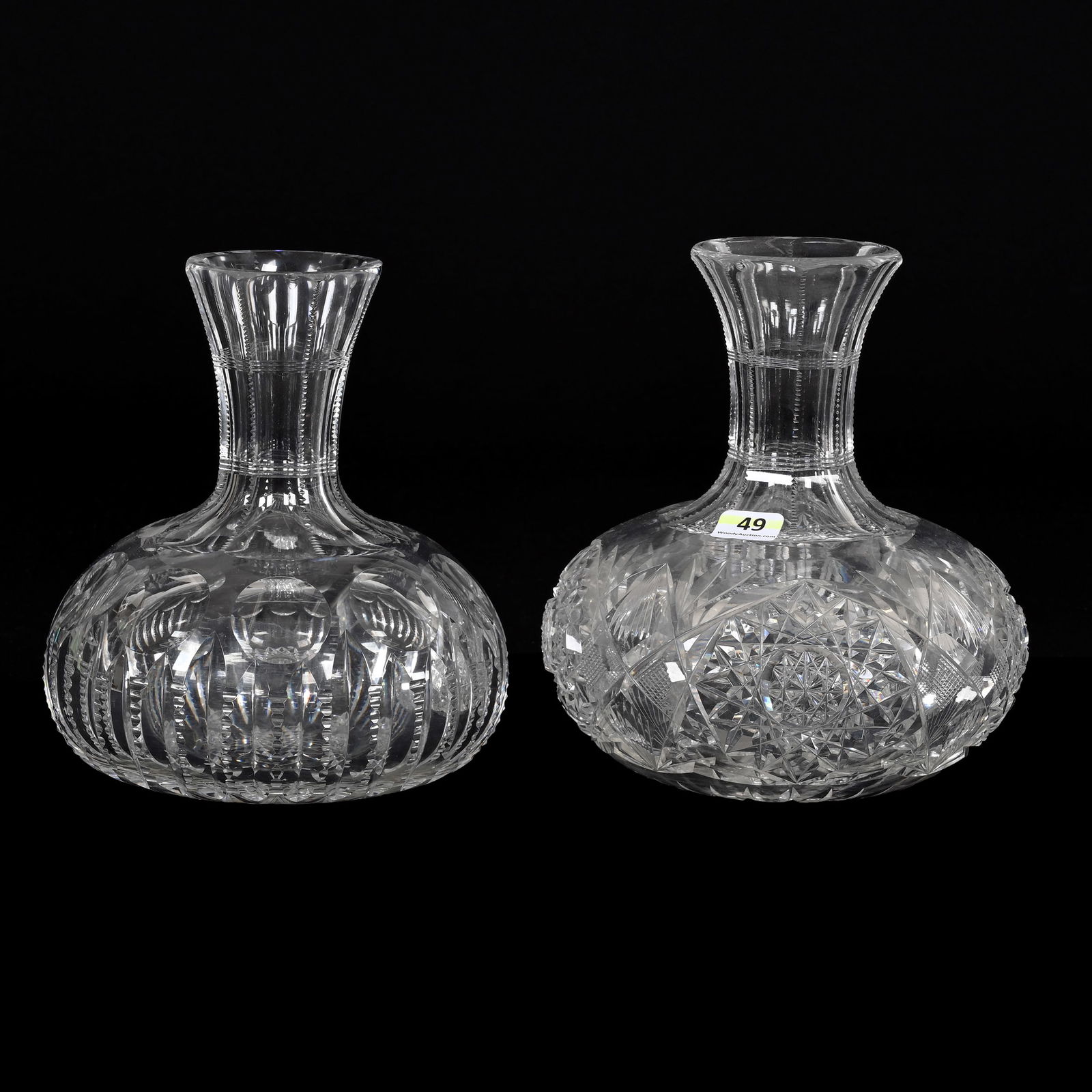 (2) Water Carafes, American Brilliant Cut Glass (1 of 4)