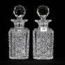 Pair Square Cologne Bottles, ABCG, Signed Tuthill