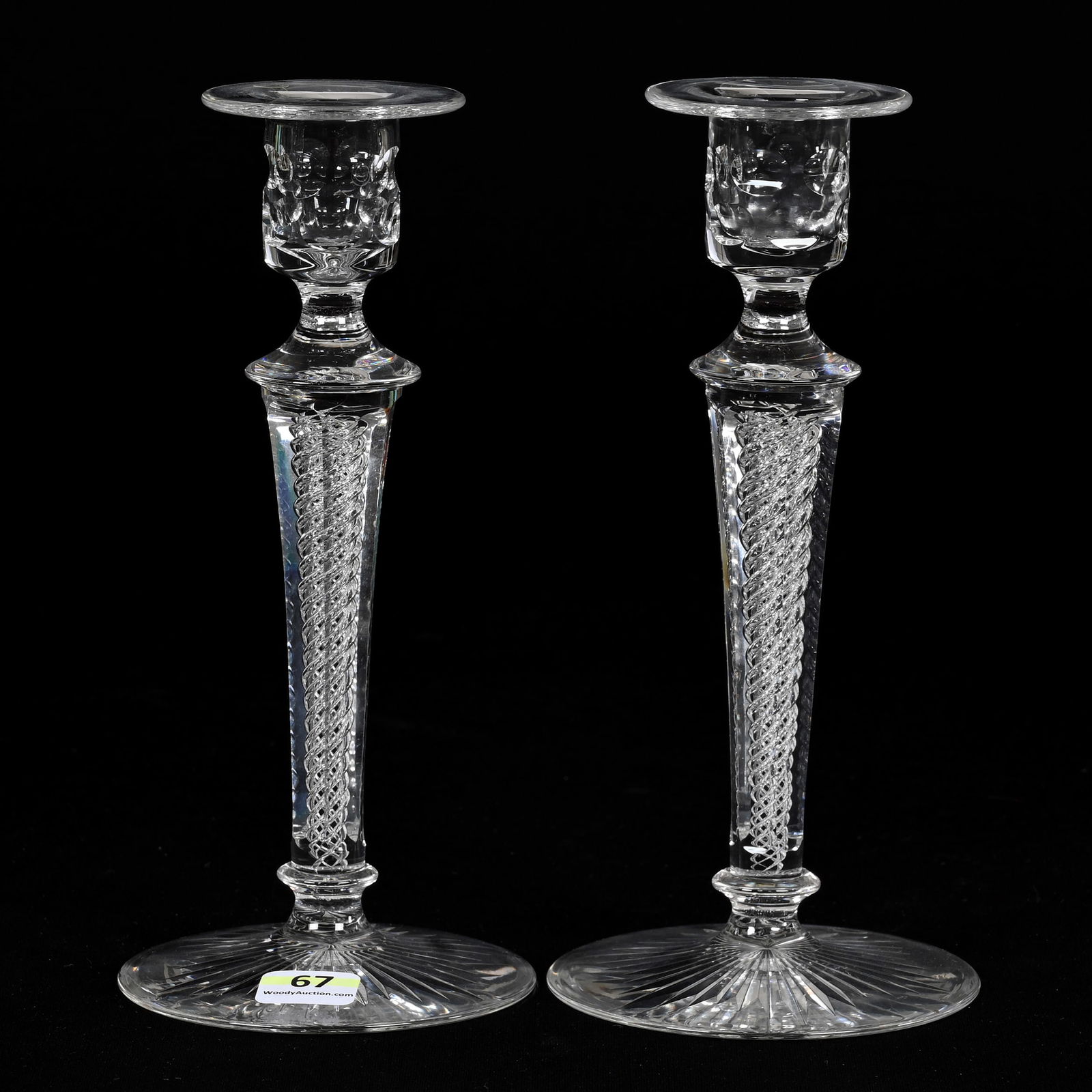 Pair Candlesticks, ABCG, Signed Libbey (1 of 4)