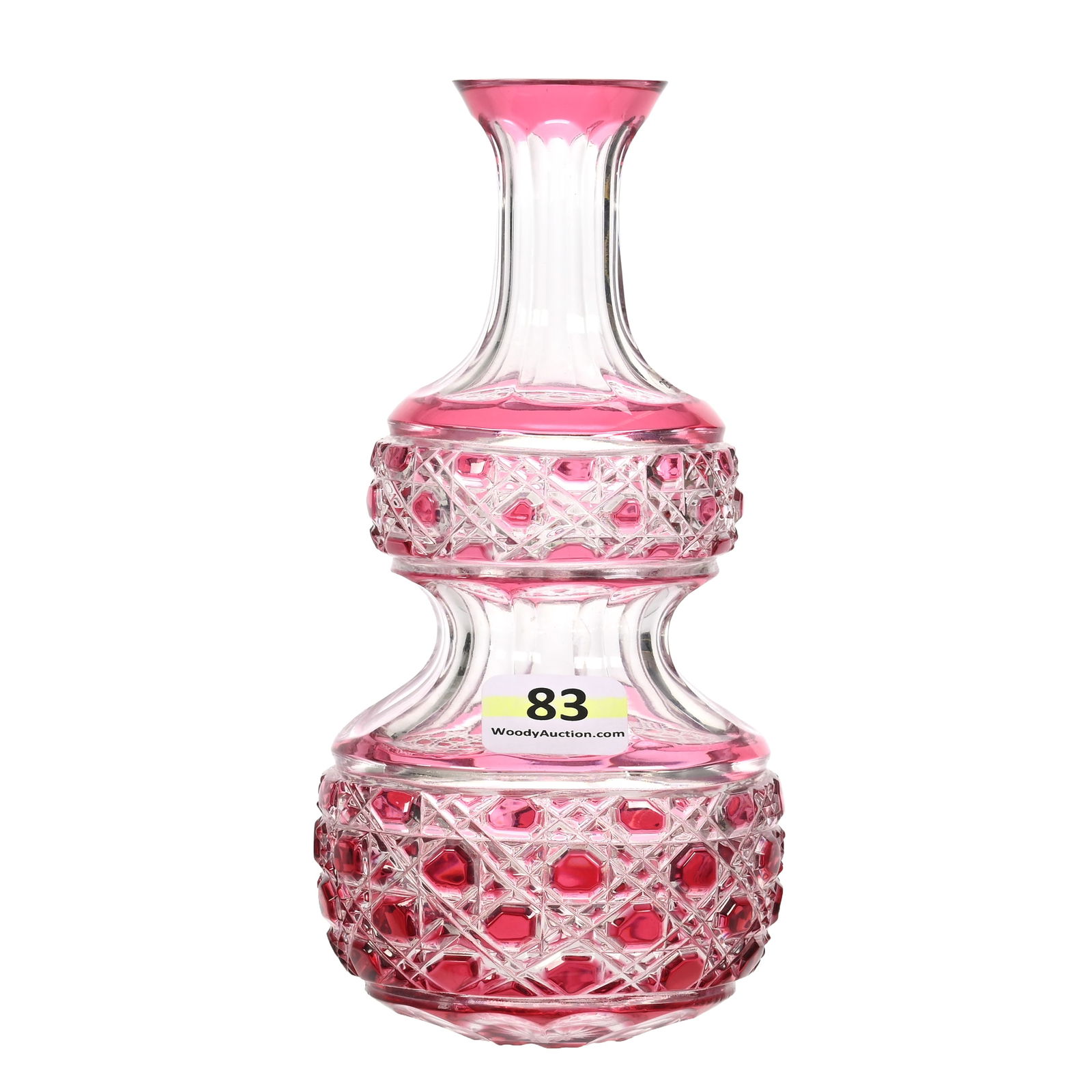 Bottle, Gourd Shape, BPCG, Cranberry Cut To Clear (1 of 3)