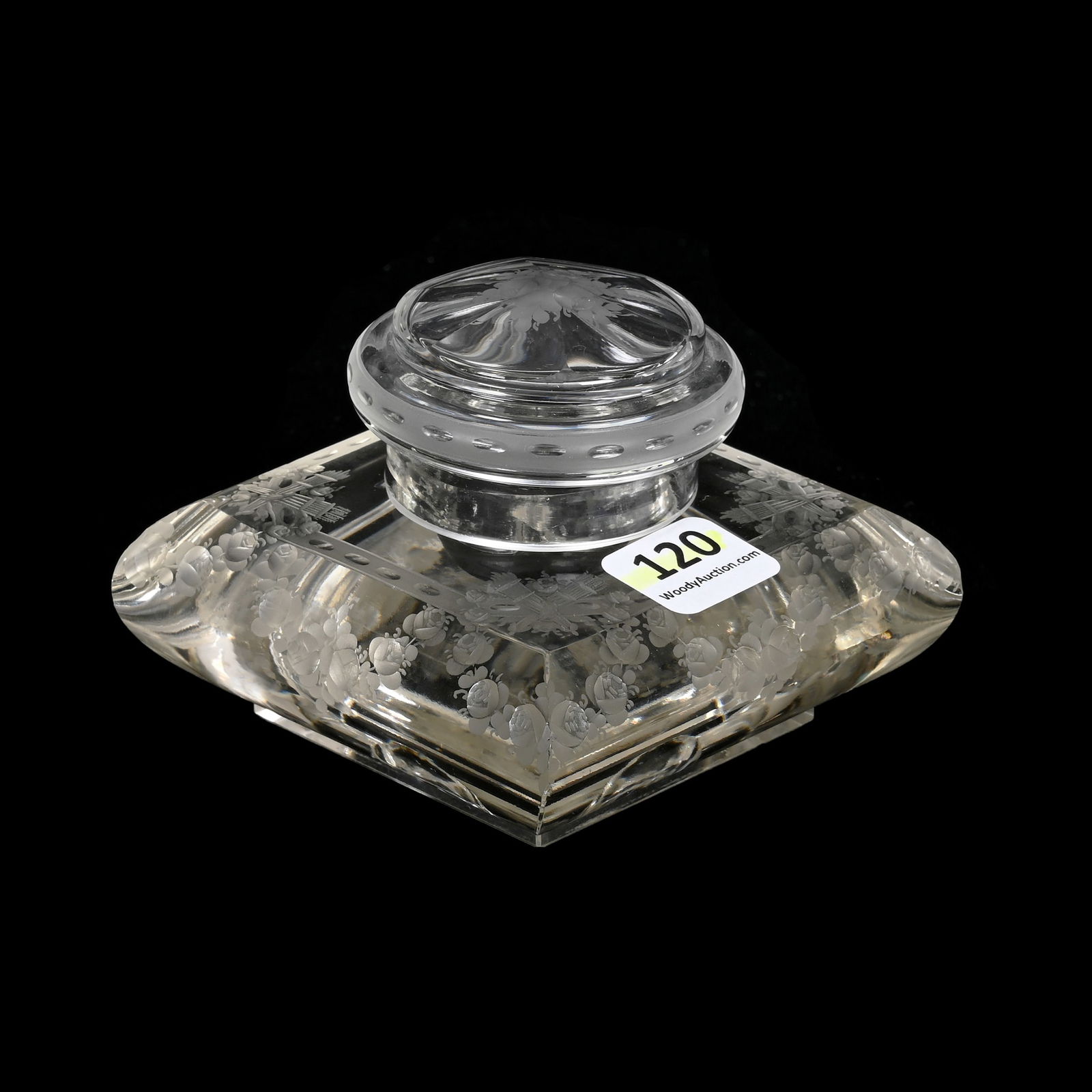 Inkwell, Brilliant Period Cut Glass (1 of 3)