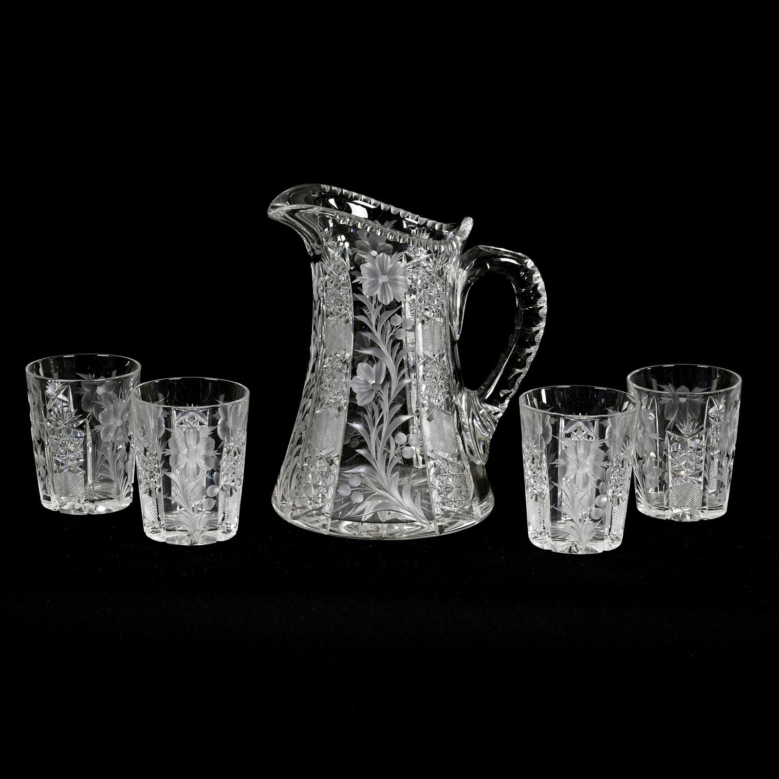 Water Set, ABCG, Signed Tuthill Primrose Pattern (1 of 4)