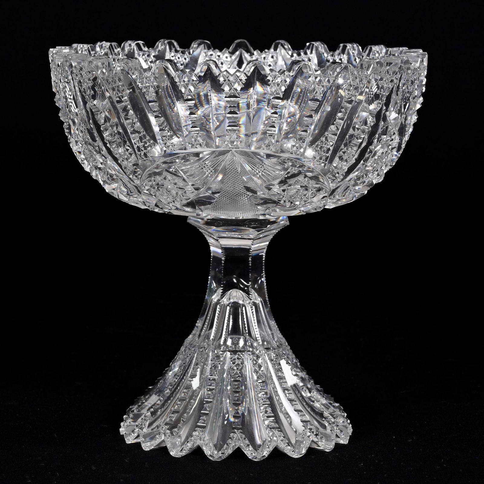 Compote, ABCG, Signed Libbey Glenda Pattern (1 of 3)