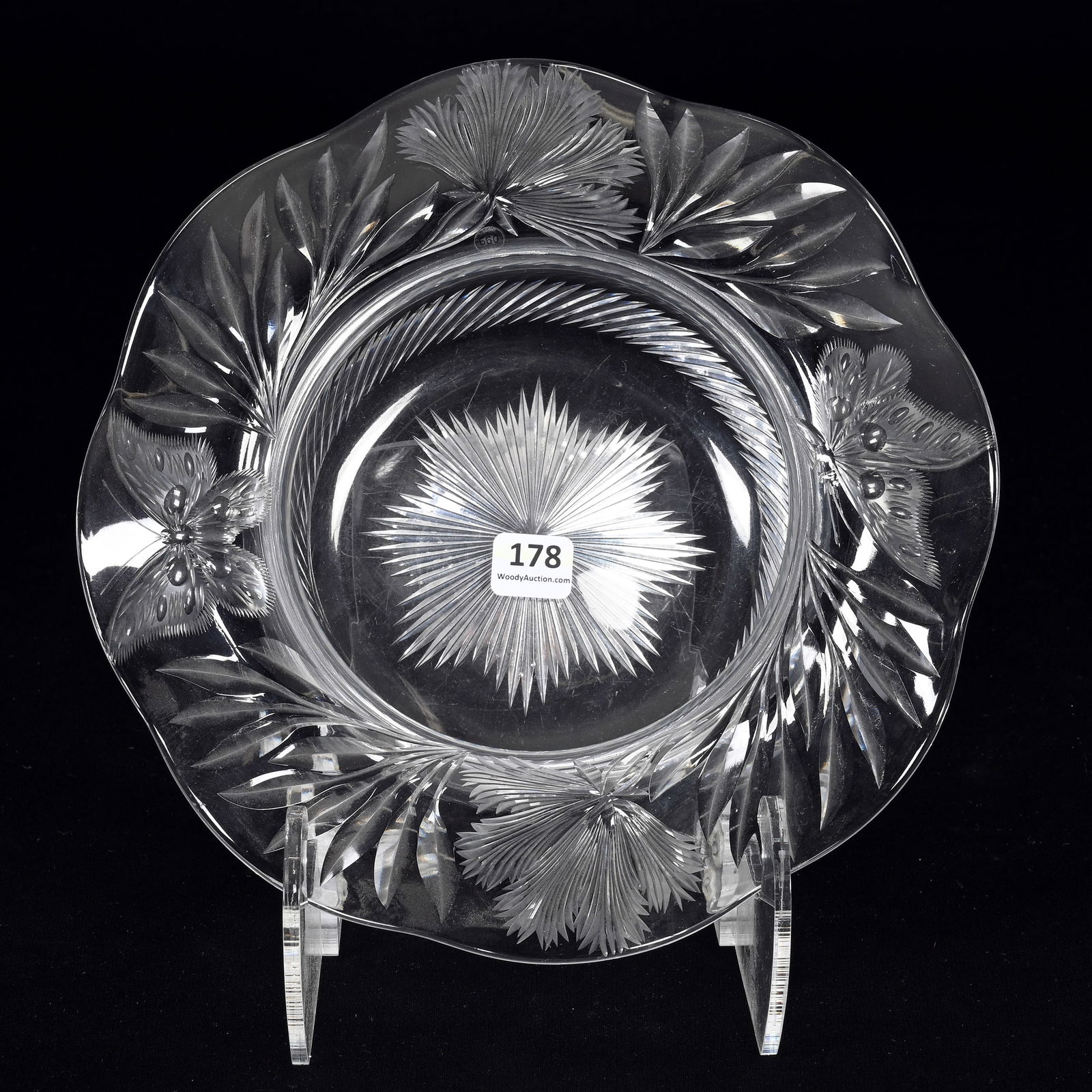 Bowl, Bishop Hat Shape, American Brilliant Cut Glass (1 of 3)