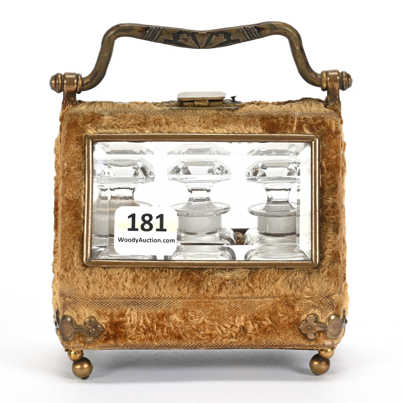 Victorian Triple Perfume Bottle Container (1 of 3)