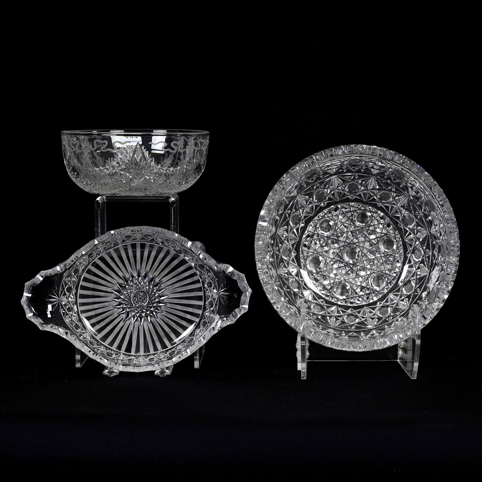 (3) Items, American Brilliant Cut Glass (1 of 3)