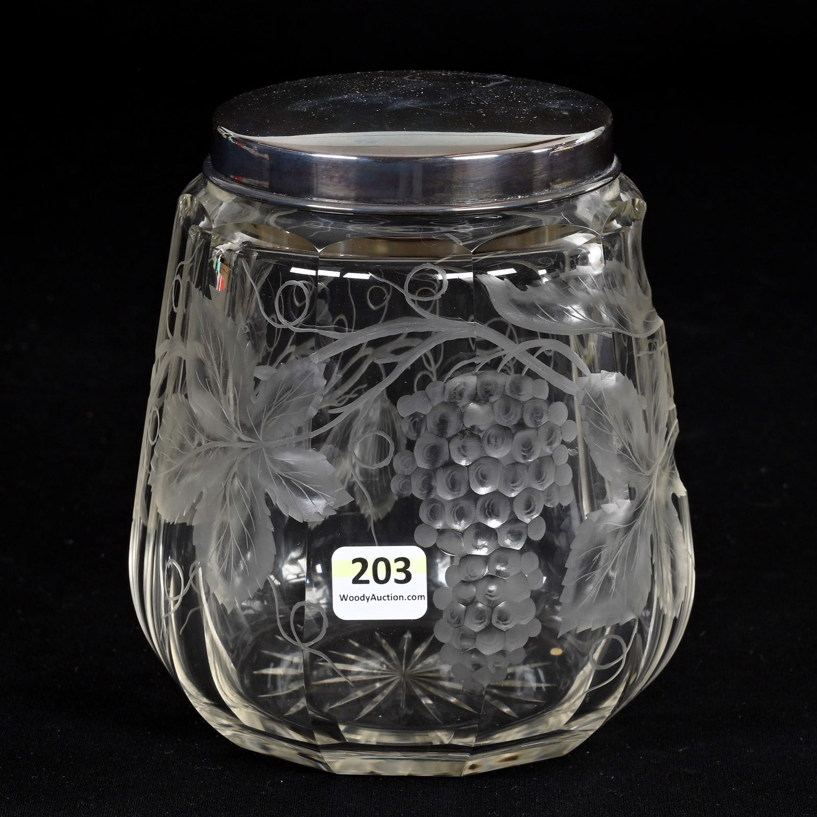 Biscuit Jar, Brilliant Period Cut Glass (1 of 4)