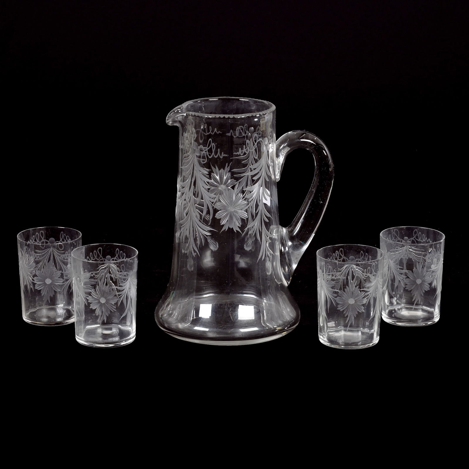 Water Set, ABCG, Signed Tuthill Phlox Pattern (1 of 3)