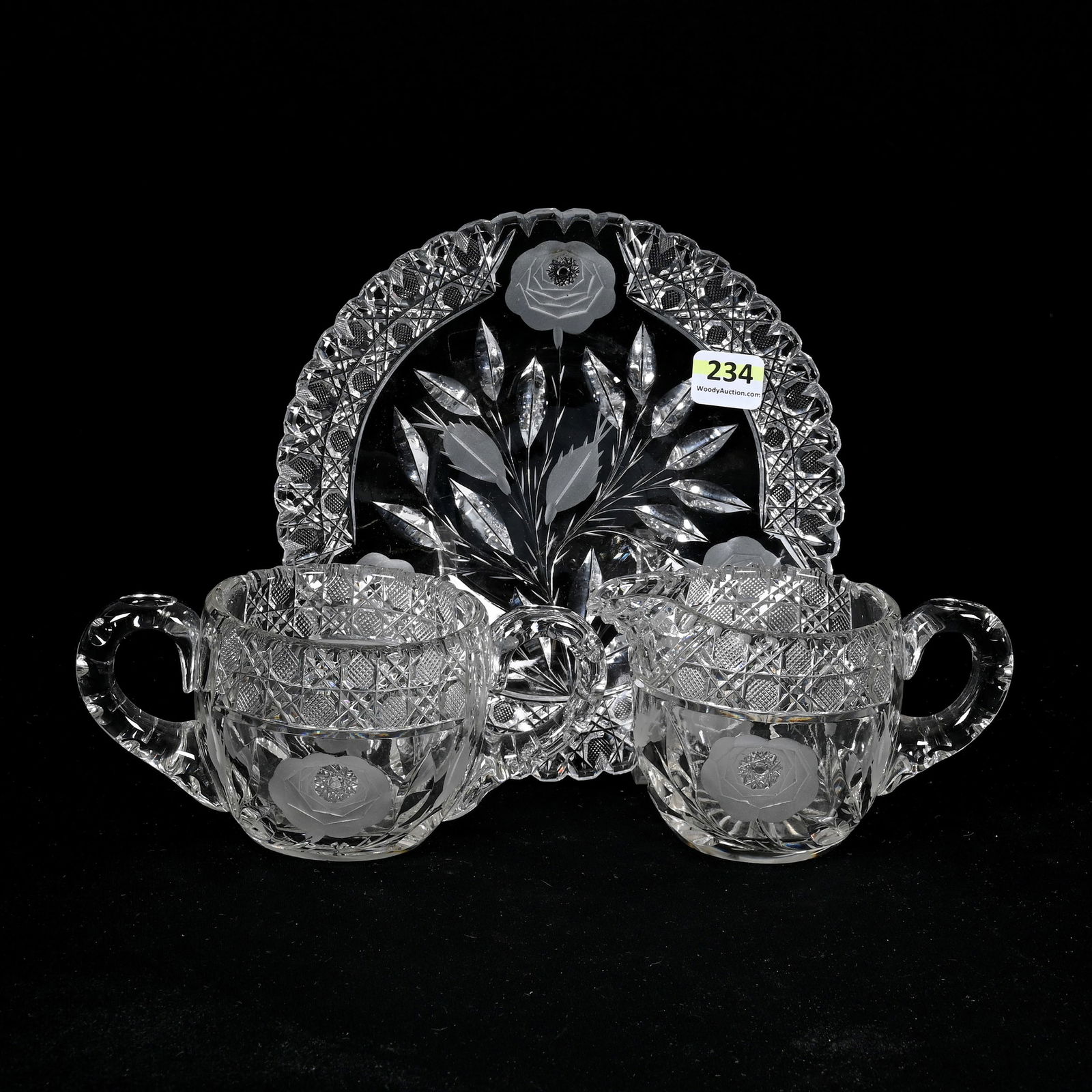 (3) Items, ABCG, All In White Rose Pattern By Irving (1 of 3)