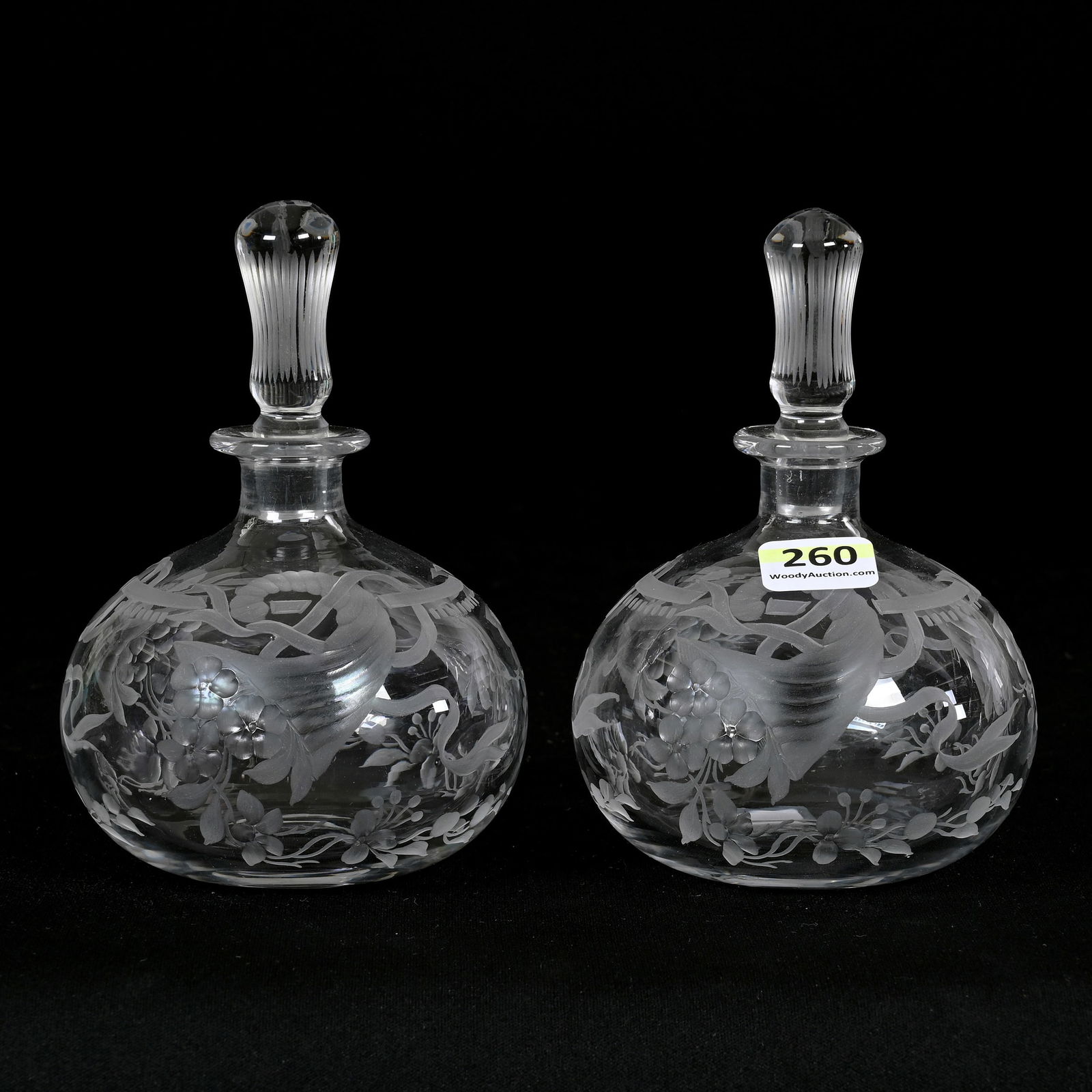 Pair Perfume Bottles, ABCG, Signed Libbey (1 of 3)