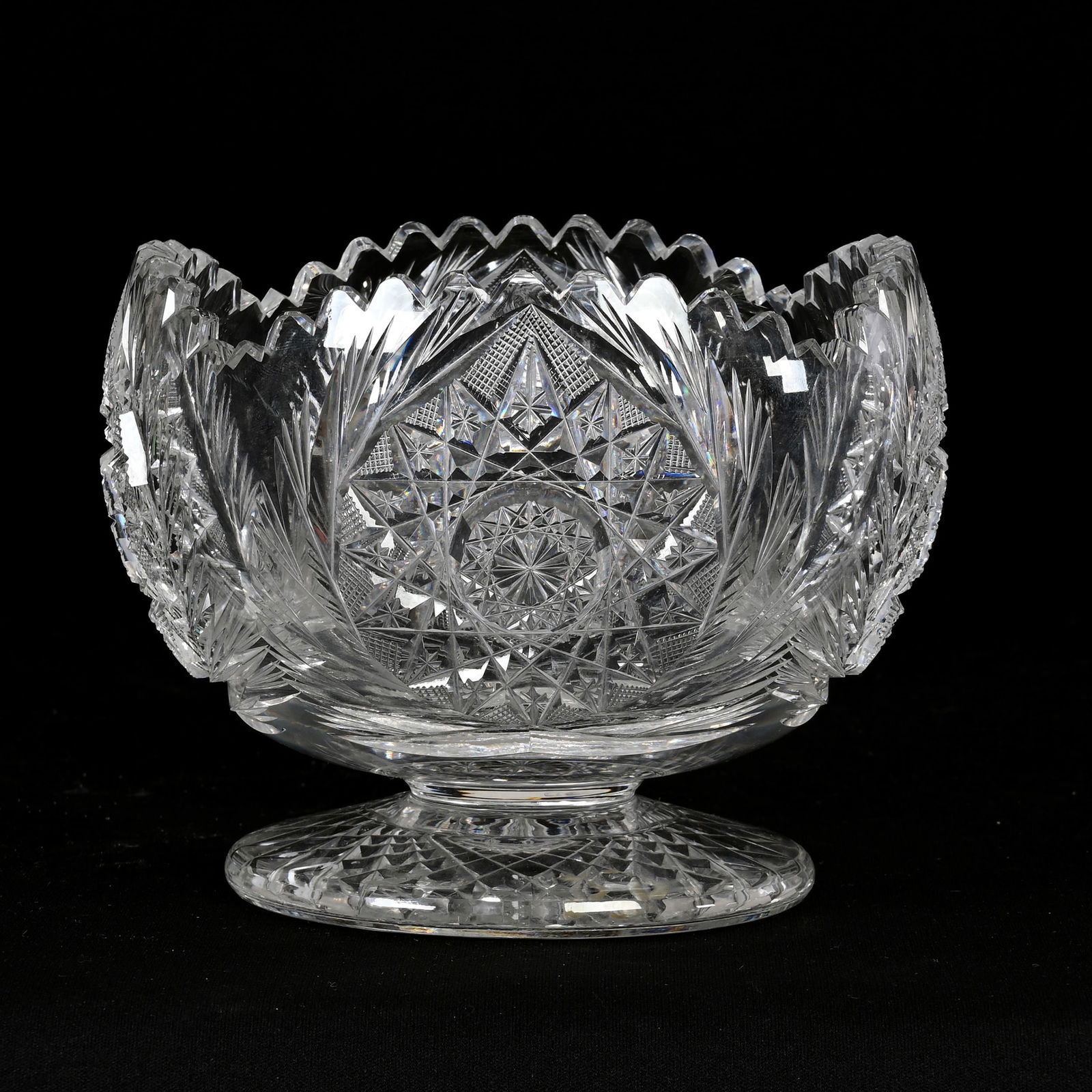 Pedestal Globe, American Brilliant Cut Glass (1 of 3)