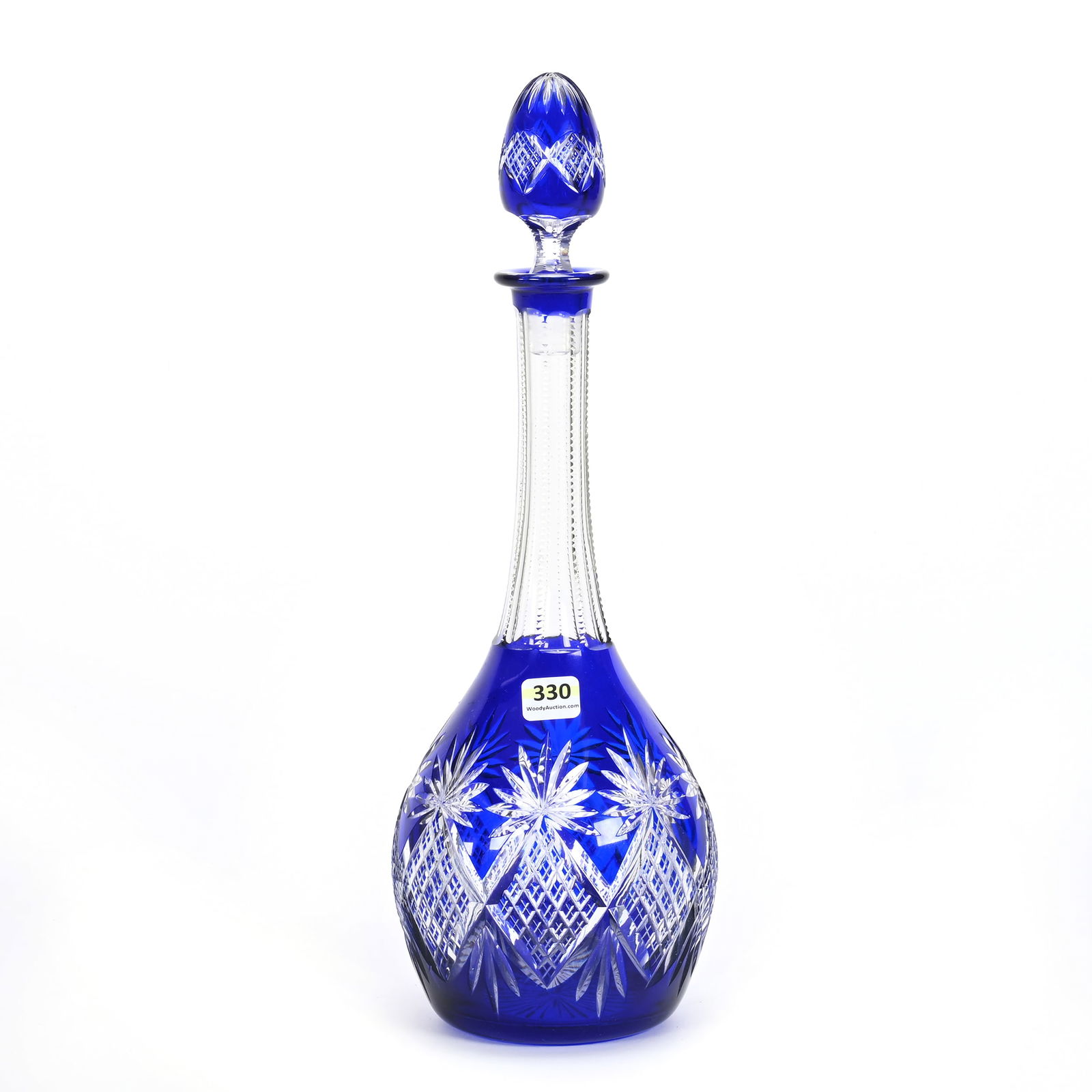 Decanter, BPCG, Cobalt Blue Cut To Clear (1 of 3)