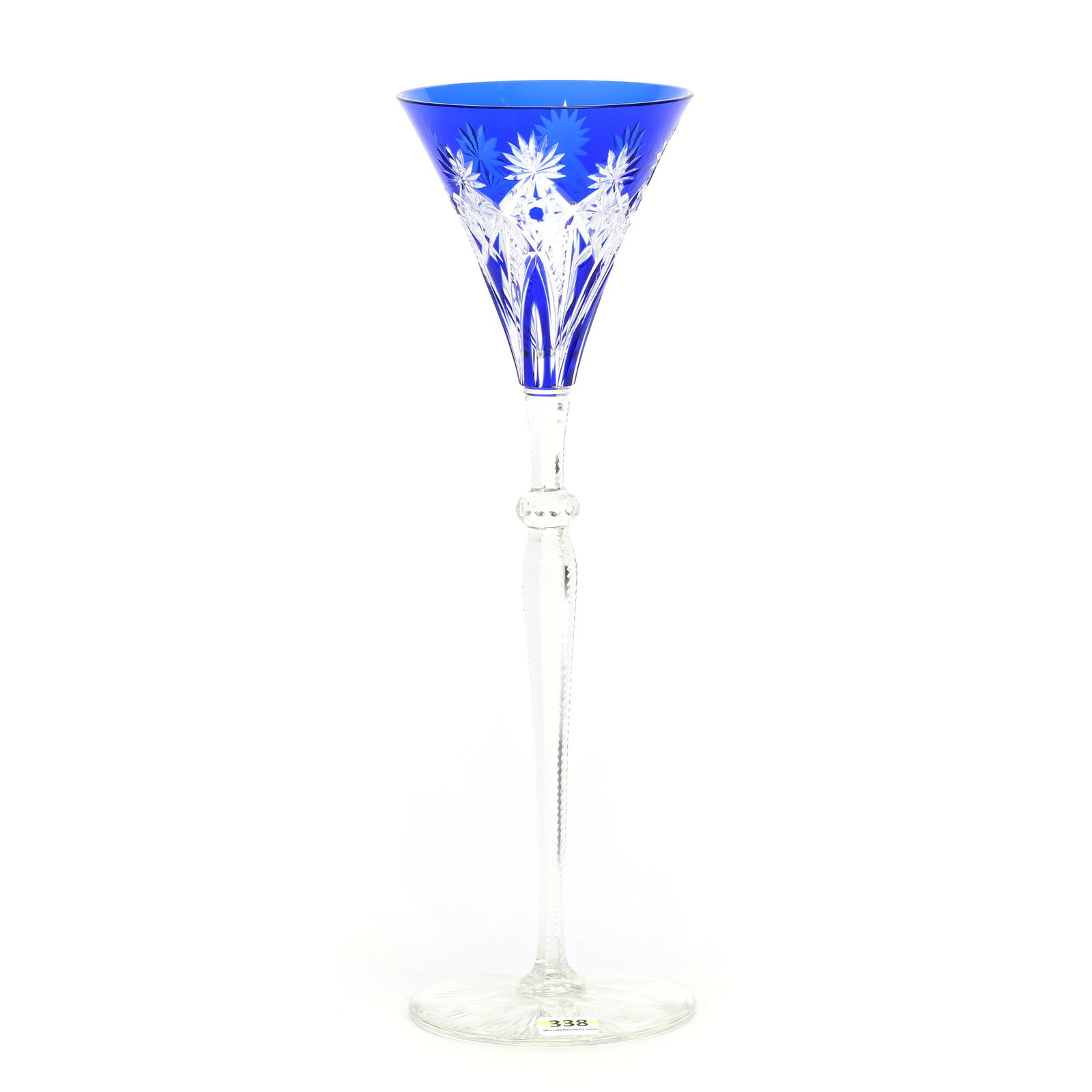 Toasting Stem, BPCG, Cobalt Blue Cut To Clear (1 of 4)