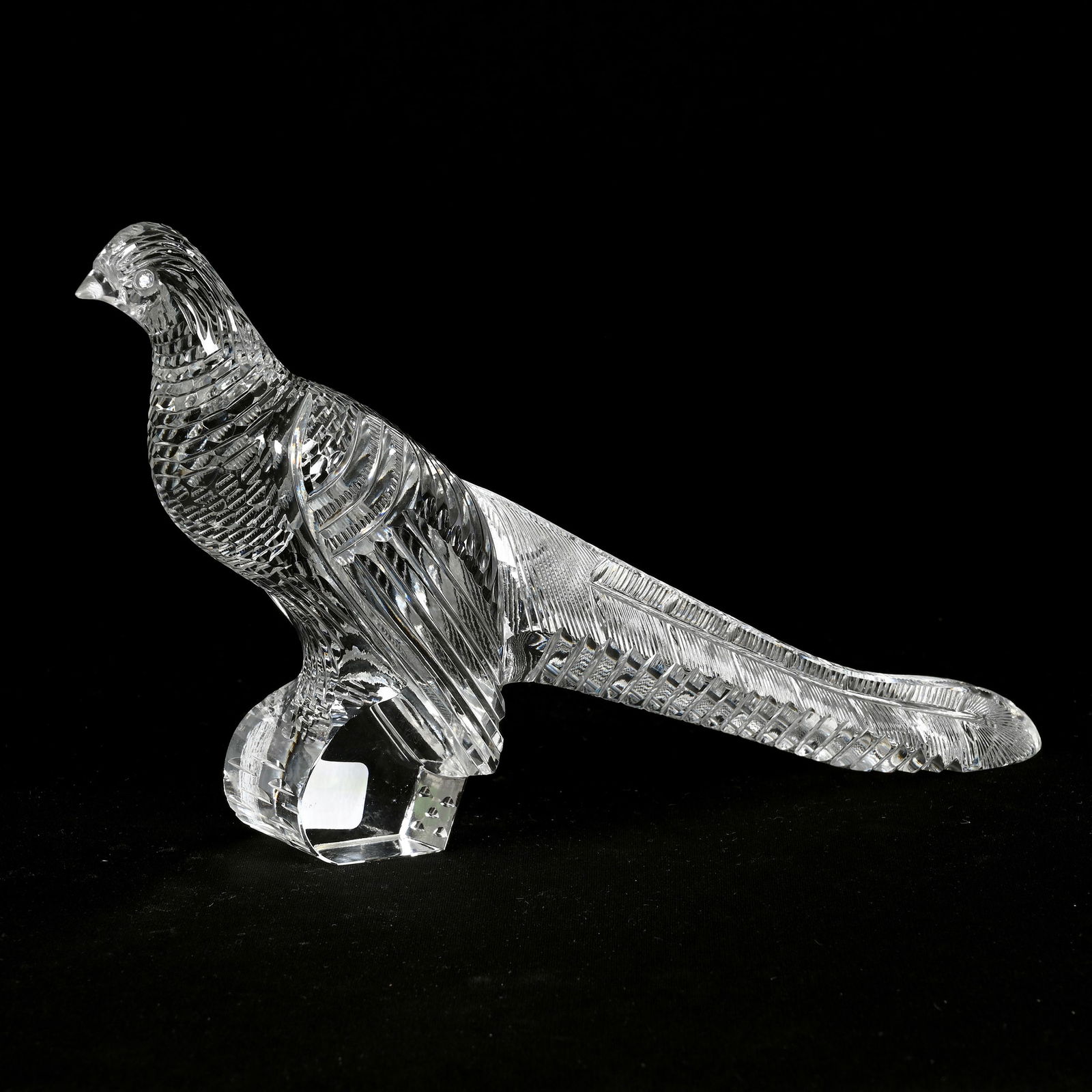 Figurine Signed Steuben, Clear Crystal Pheasant (1 of 3)