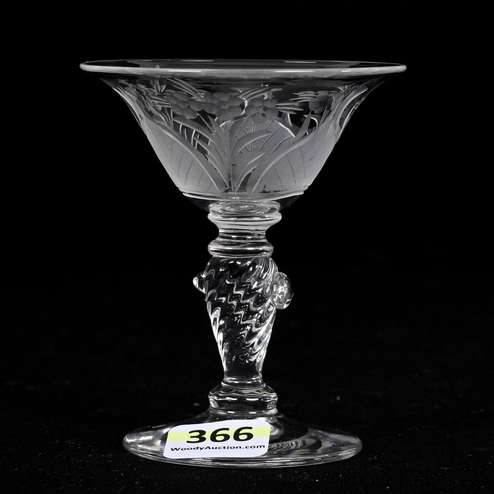 Sherry Stem, ABCG, Signed Steuben Clear Crystal (1 of 3)