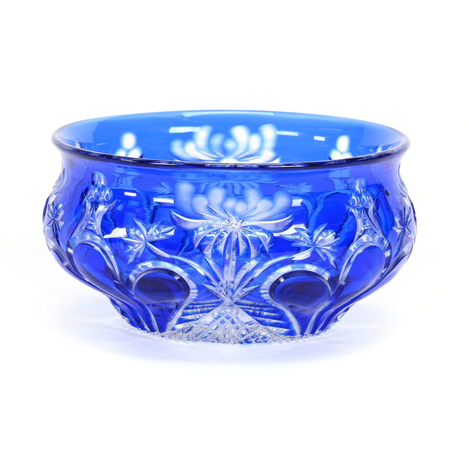Finger Bowl, BPCG, Cobalt Blue Cut To Clear (1 of 3)