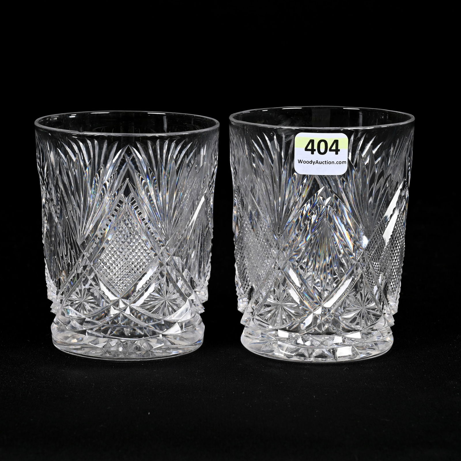 Pair Tumblers, ABCG, Parisian Pattern By Dorflinger (1 of 7)