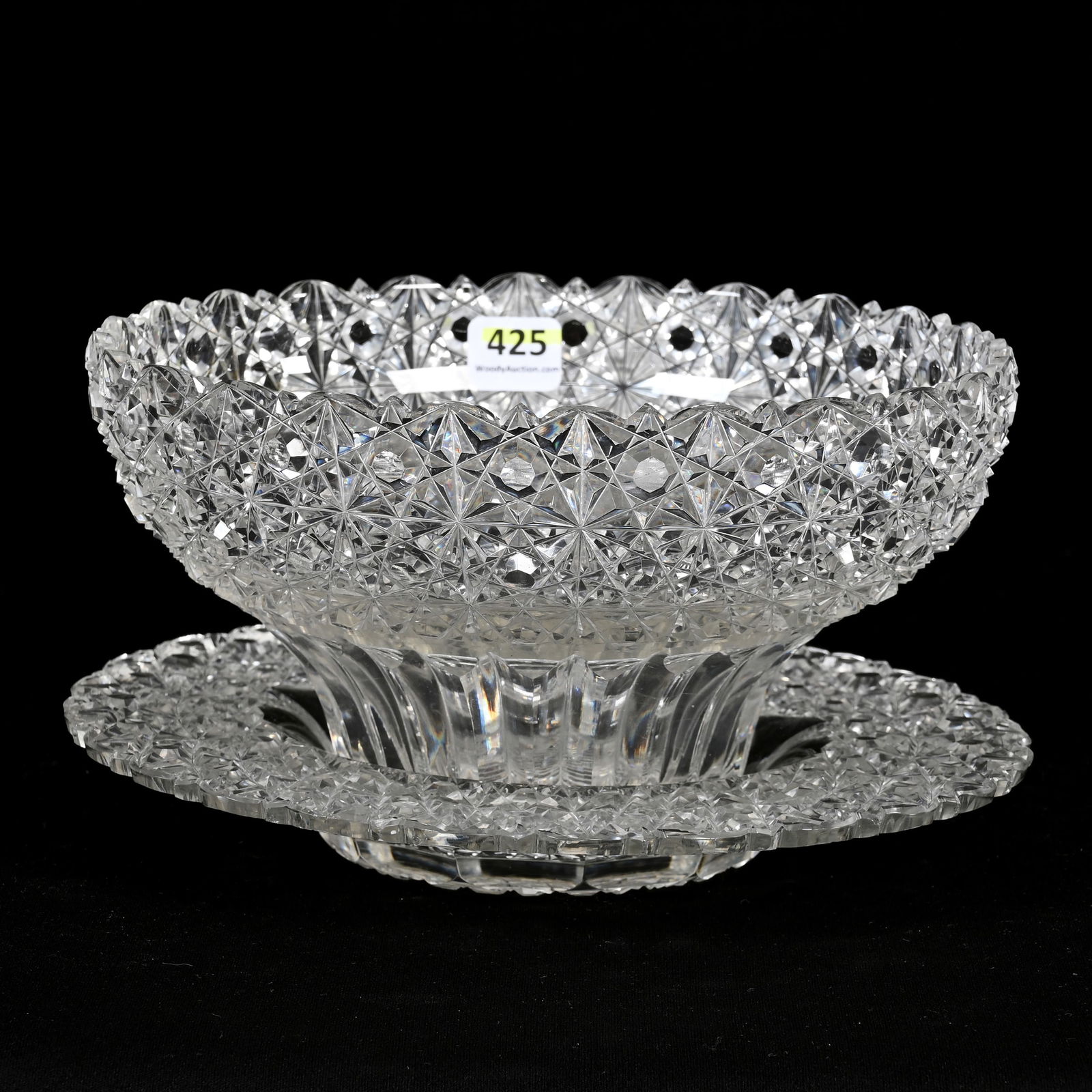 Bowl And Underplate, American Brilliant Cut Glass (1 of 6)