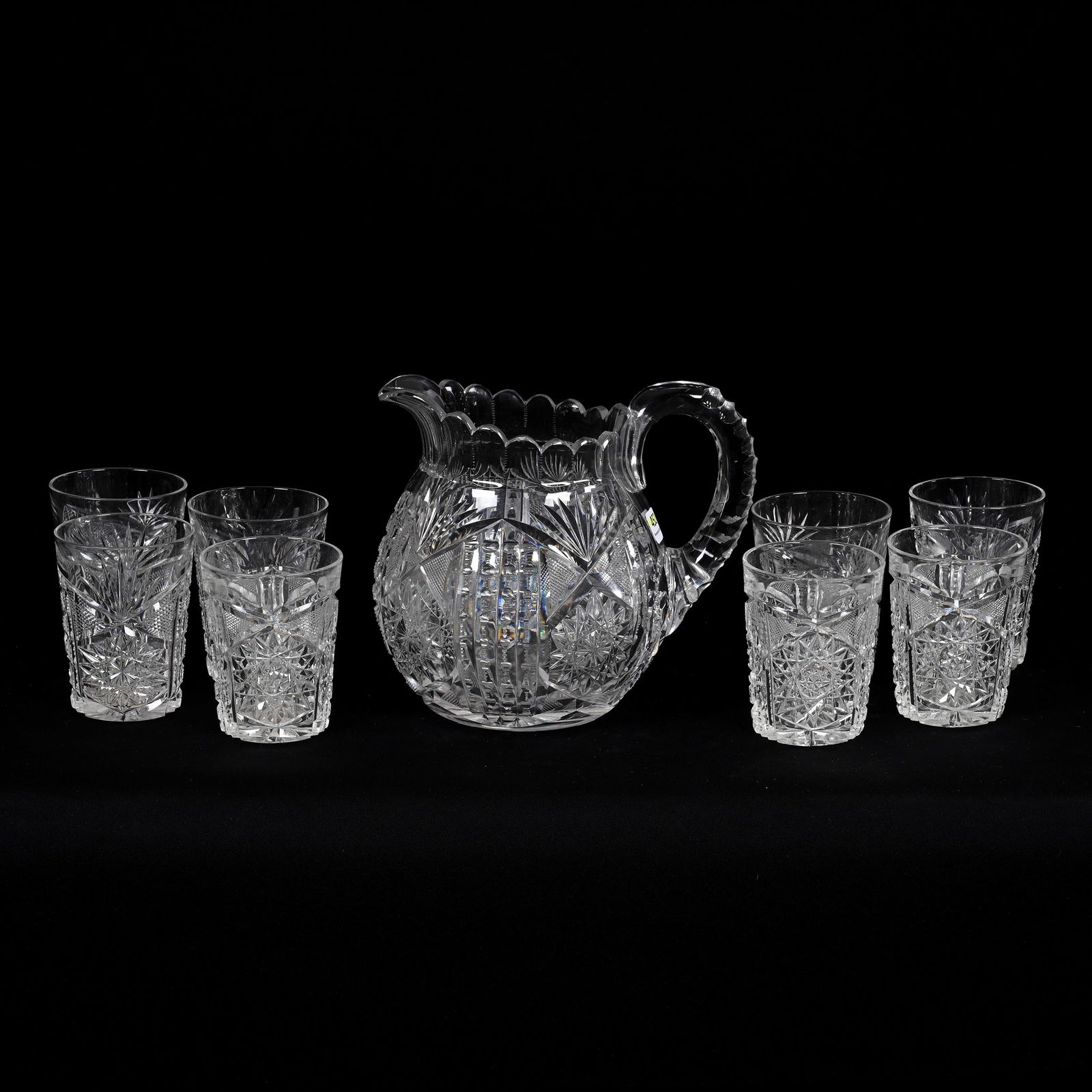 Water Set, ABCG, New Brilliant Pattern By Libbey (1 of 4)