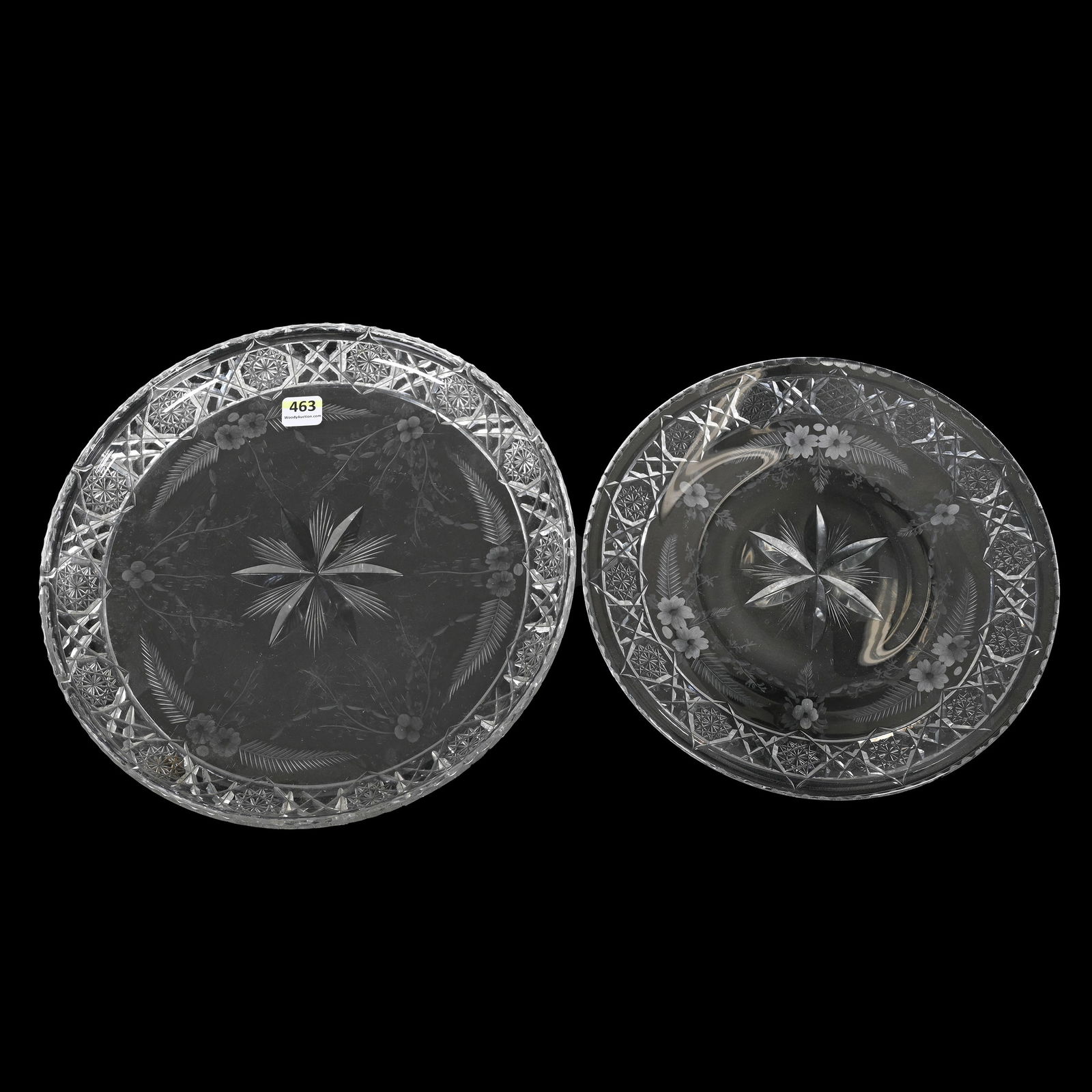 (2) Round Trays, ABCG, Signed Hawkes (1 of 2)