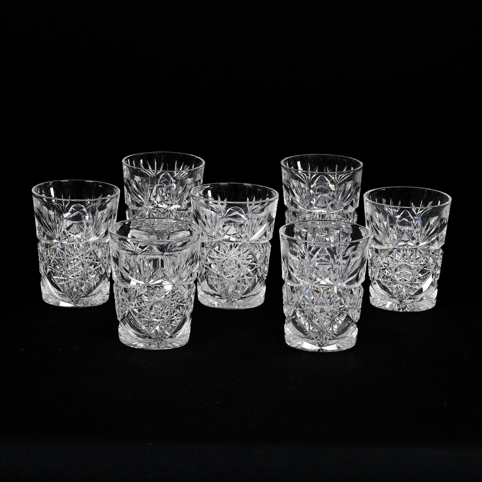 (7) Tumblers, ABCG, Signed Libbey Colonna Pattern (1 of 3)