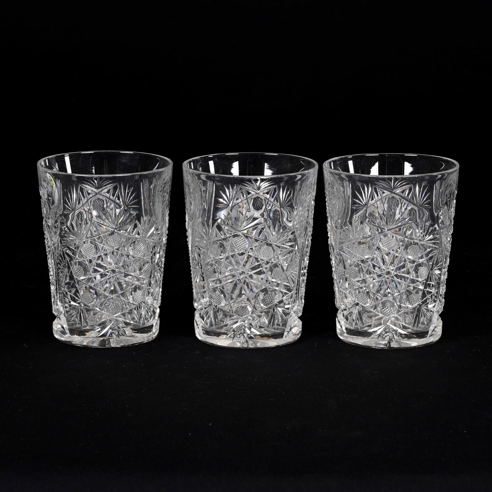 (3) Tumblers, American Brilliant Cut Glass (1 of 5)