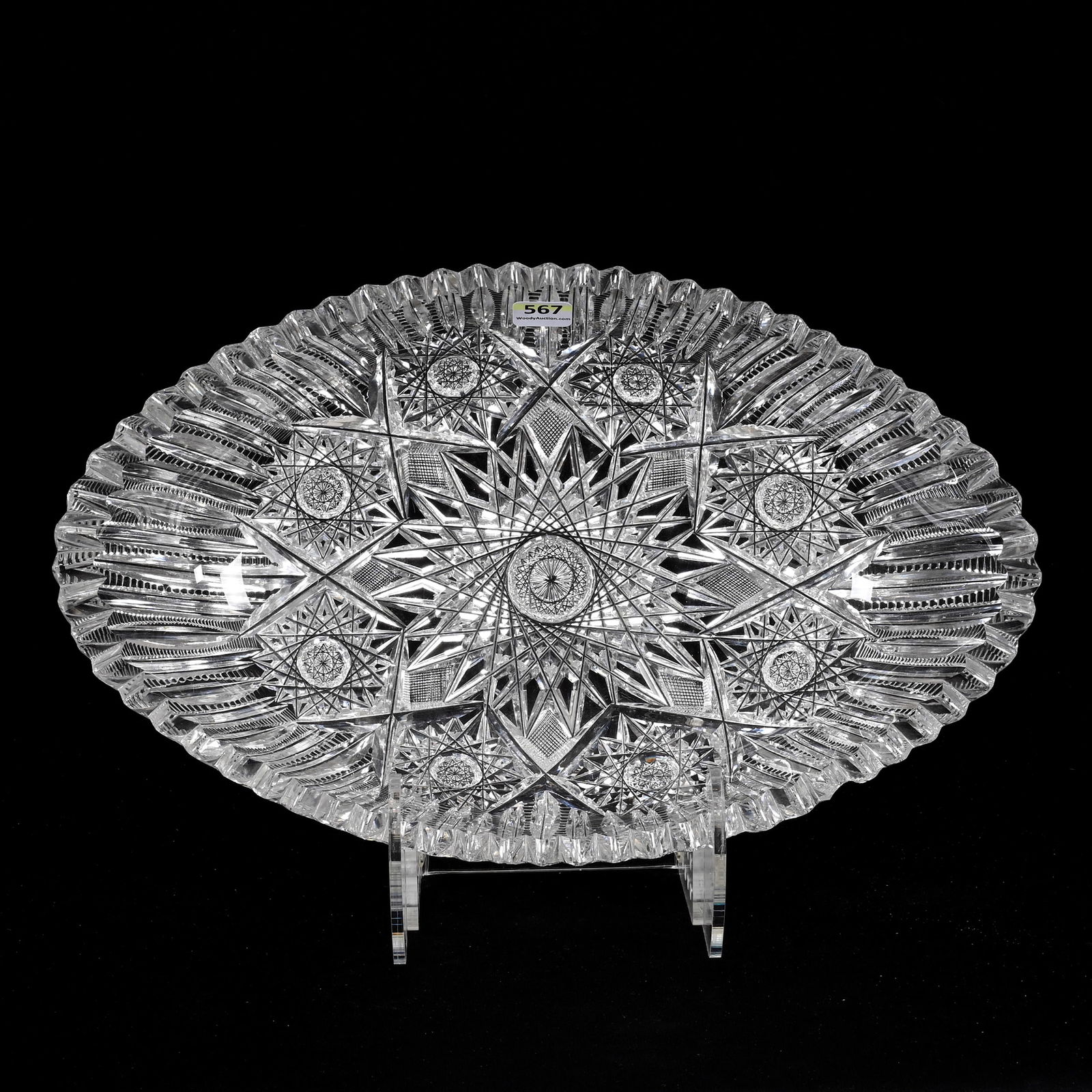 Ice Cream Tray, American Brilliant Cut Glass (1 of 6)