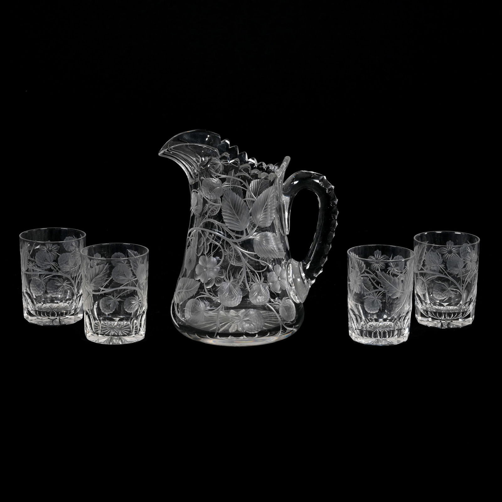Water Set, American Brilliant Cut Glass (1 of 3)