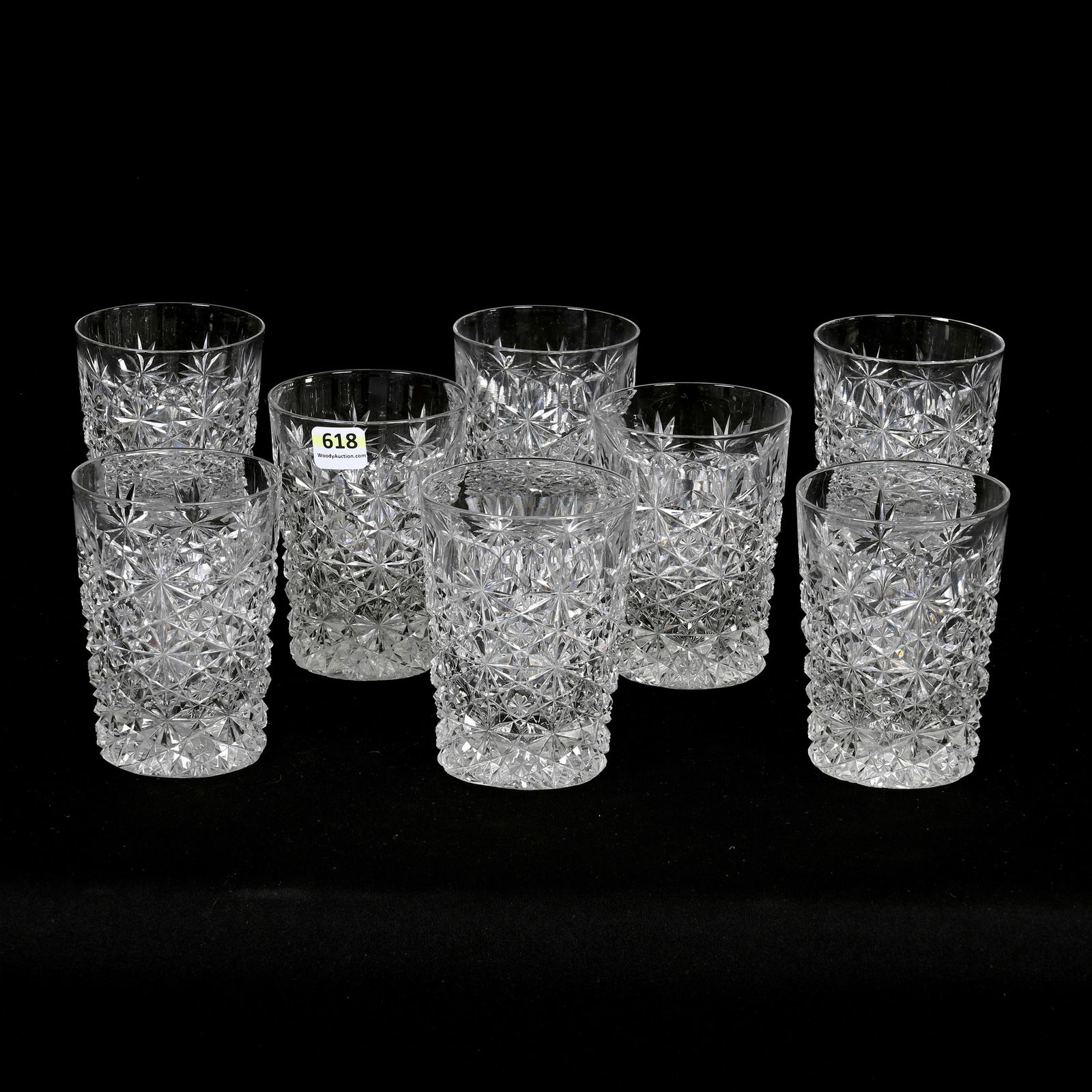 (8) Tumblers, ABCG, Russian Pattern, Star Cut Button (1 of 4)