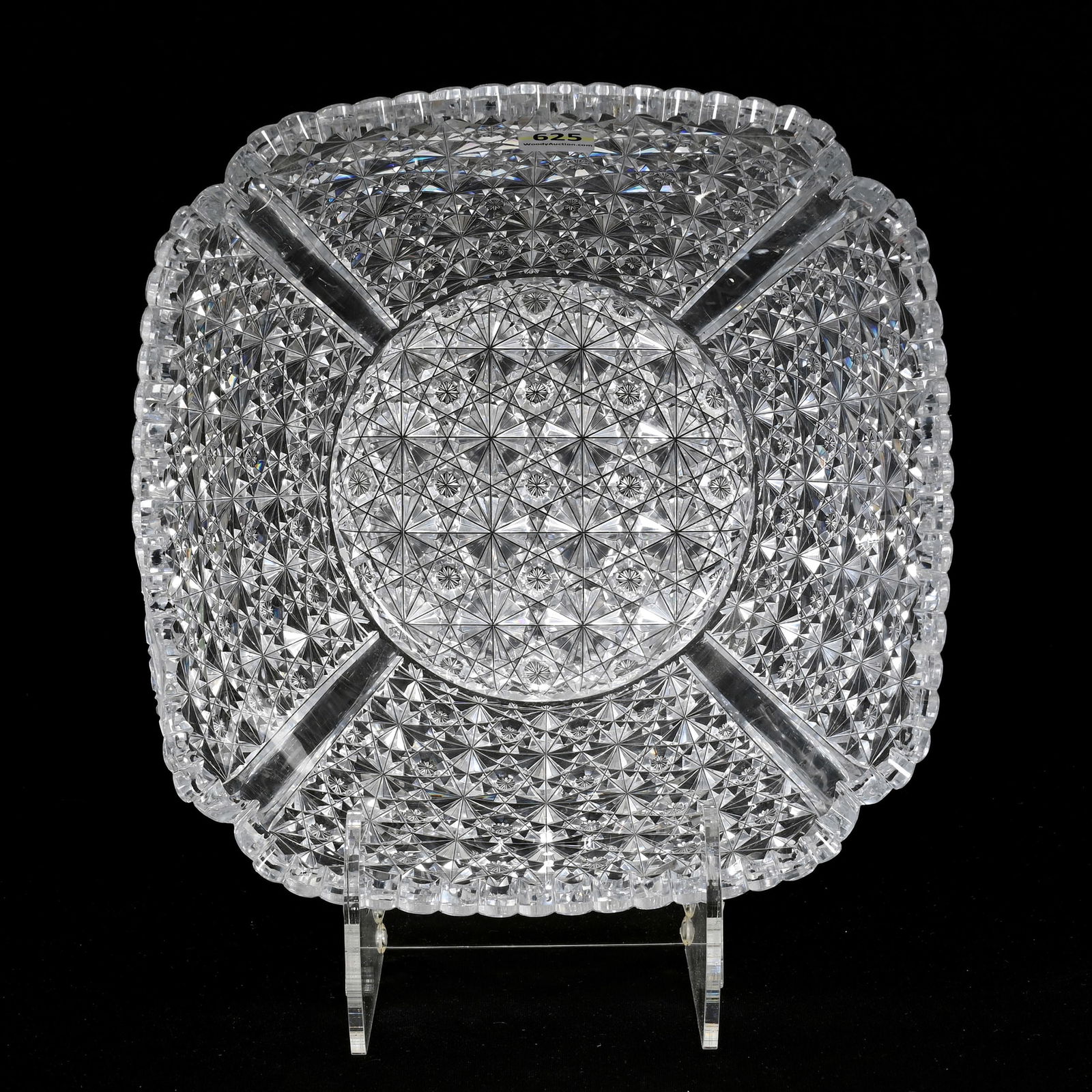 Square Bowl, American Brilliant Cut Glass (1 of 4)