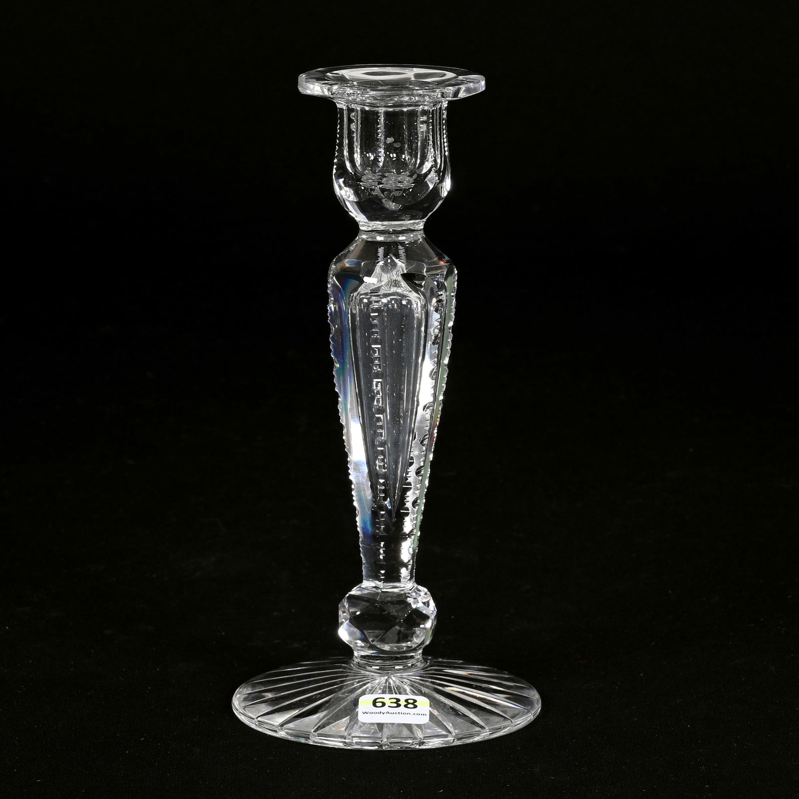Candlestick, American Brilliant Cut Glass, Signed J. Hoare (1 of 3)