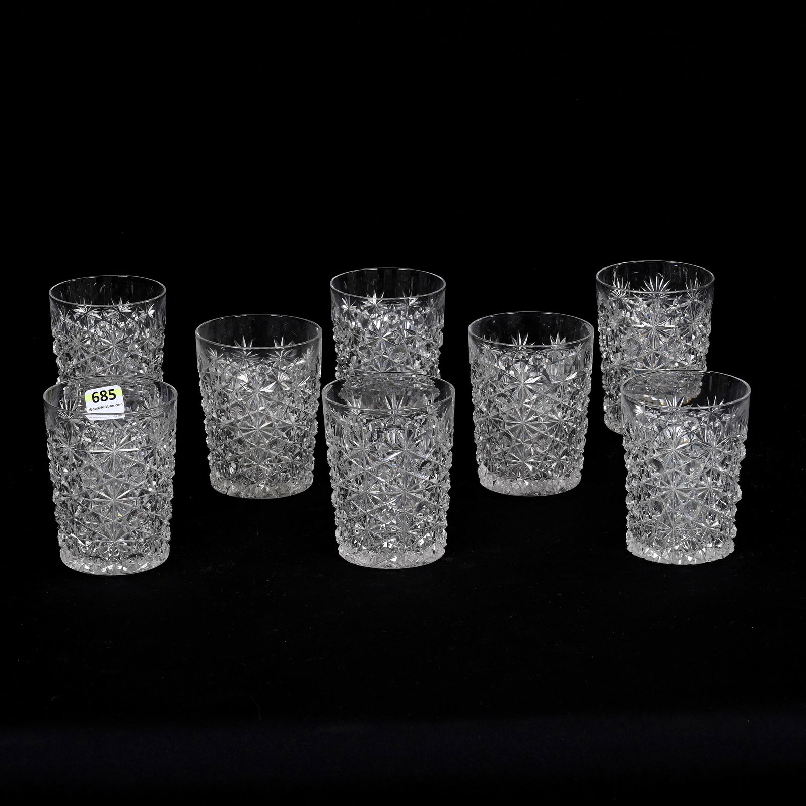 (8) Tumblers, ABCG, Russian Pattern, Star Cut Button (1 of 3)