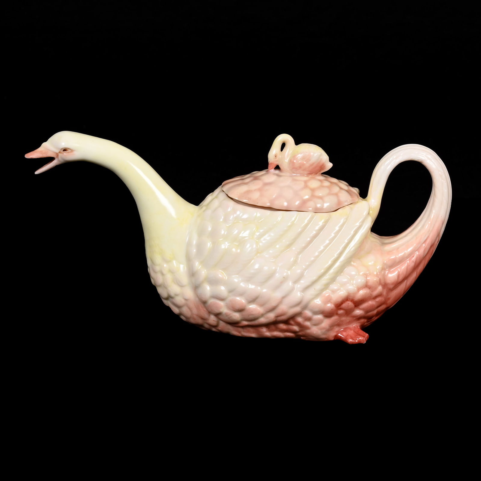 Figural Teapot, American Belleek Marked CAC (1 of 3)