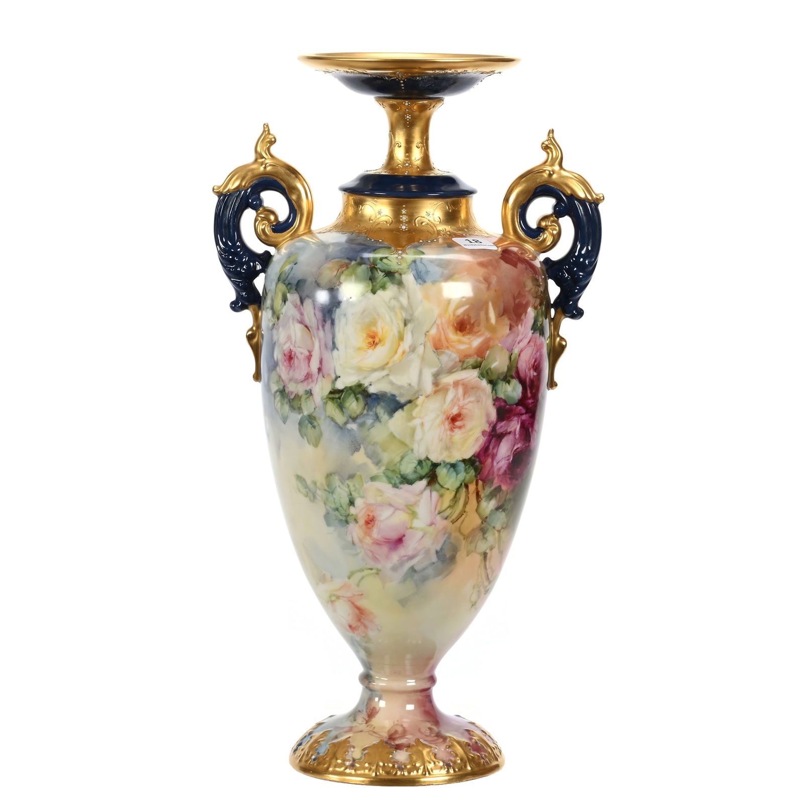 Pedestal Vase, American Belleek Marked CAC (1 of 4)