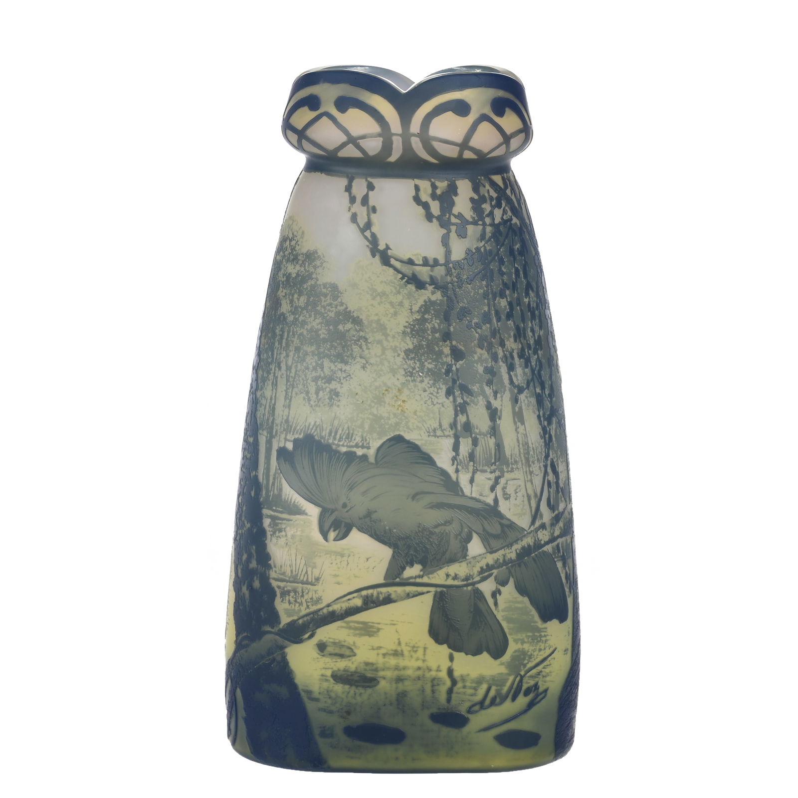 Vase, Signed De Vez French Cameo Art Glass (1 of 4)