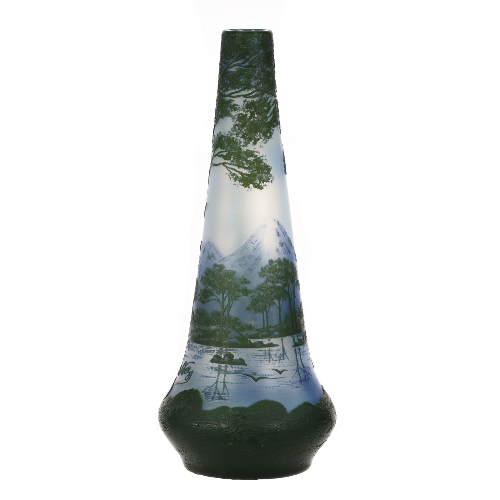 Vase Signed DeVez French Cameo Art Glass (1 of 4)