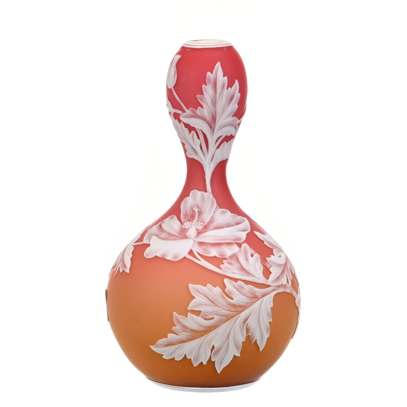 Vase, Gourd Shape, English Cameo Art Glass (1 of 4)