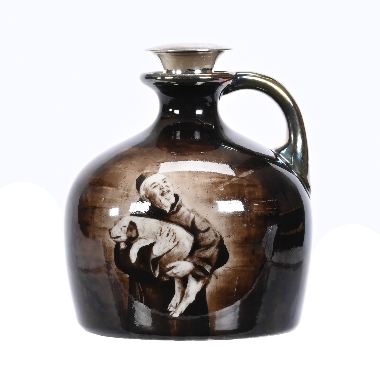 Small Whiskey Jug, Unmarked CAC Belleek (1 of 4)