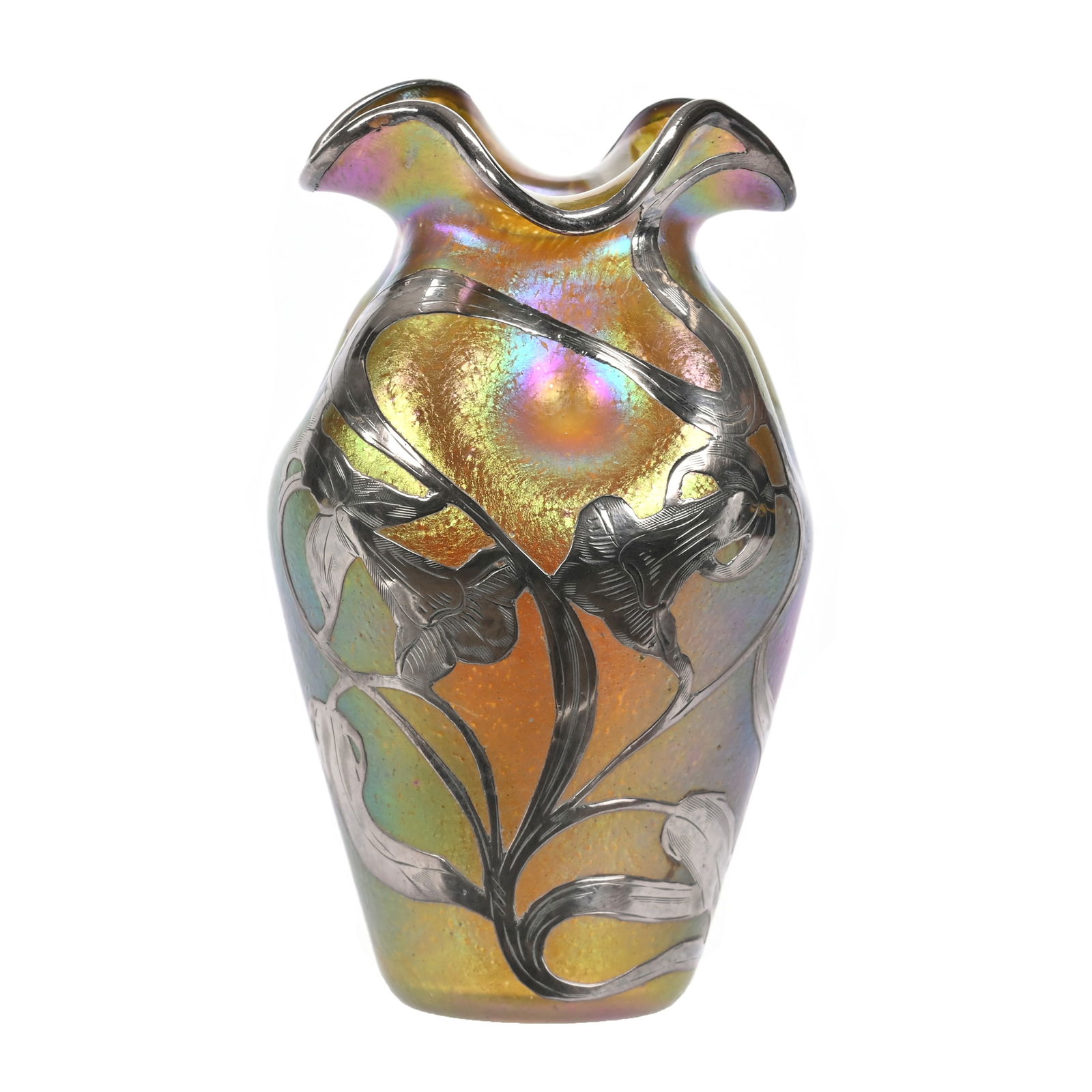 Vase, Unmarked Loetz Style Art Glass (1 of 4)