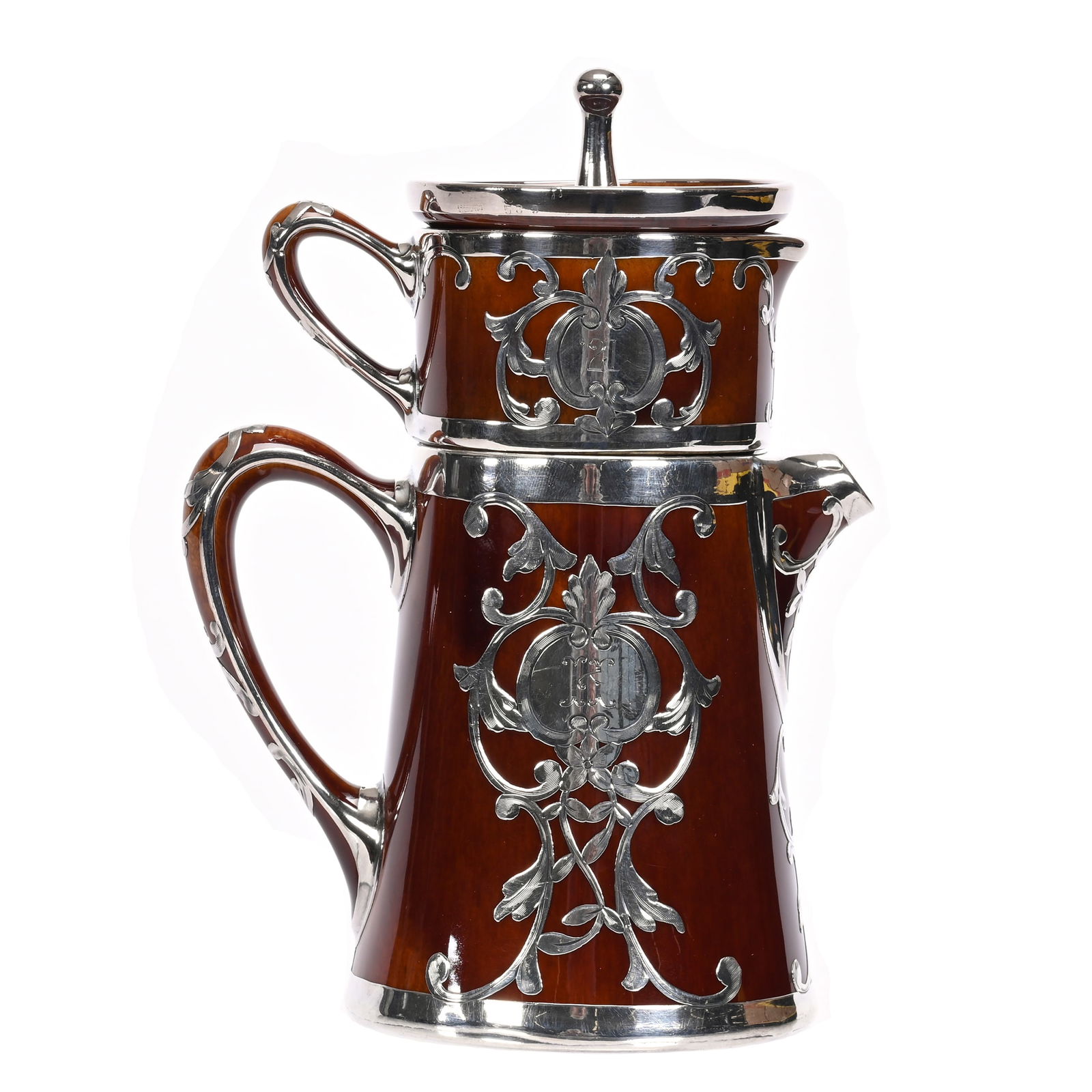 Combination Coffee Set, Green Lenox Wreath Mark (1 of 3)