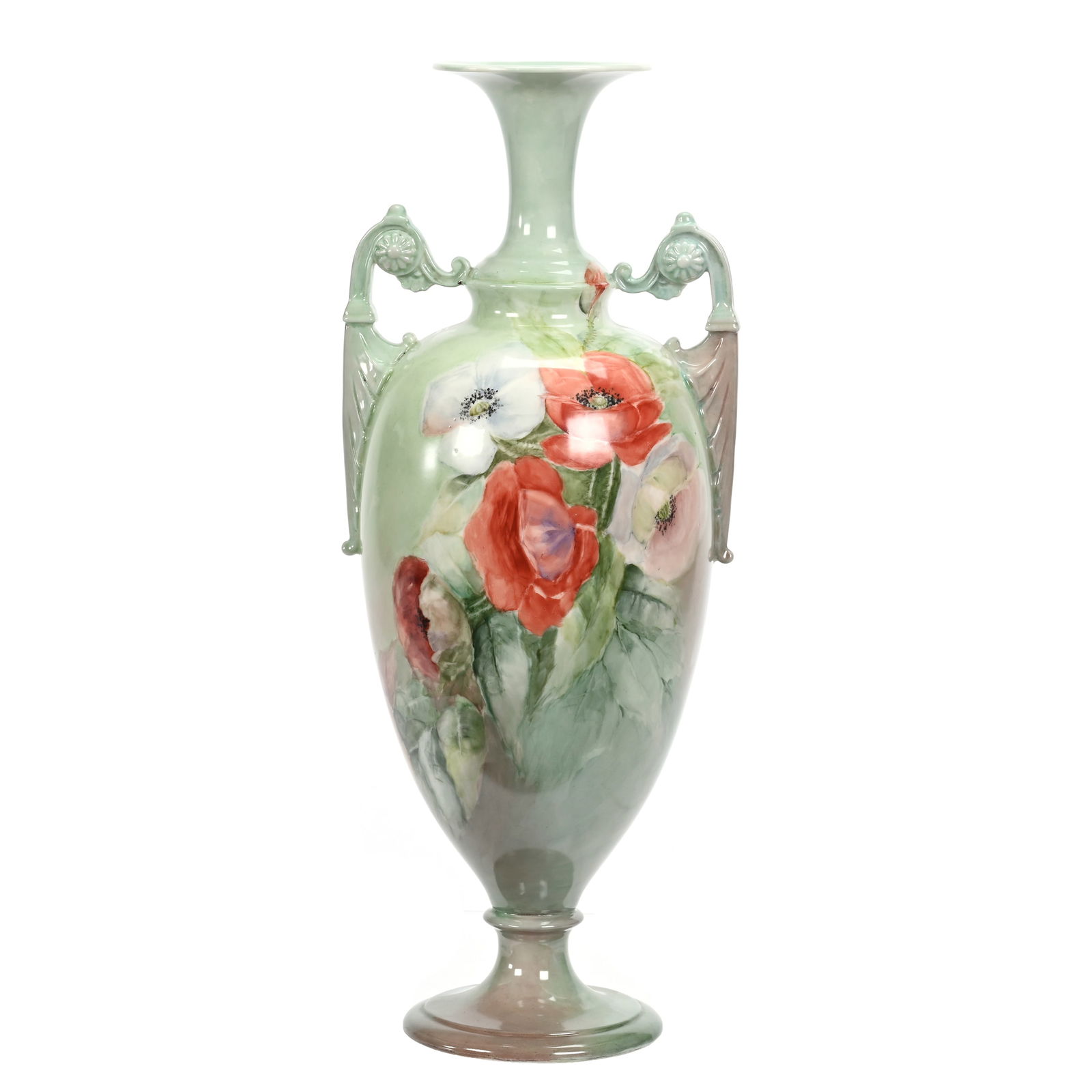 Pedestal Vase, Unmarked American Belleek (1 of 3)