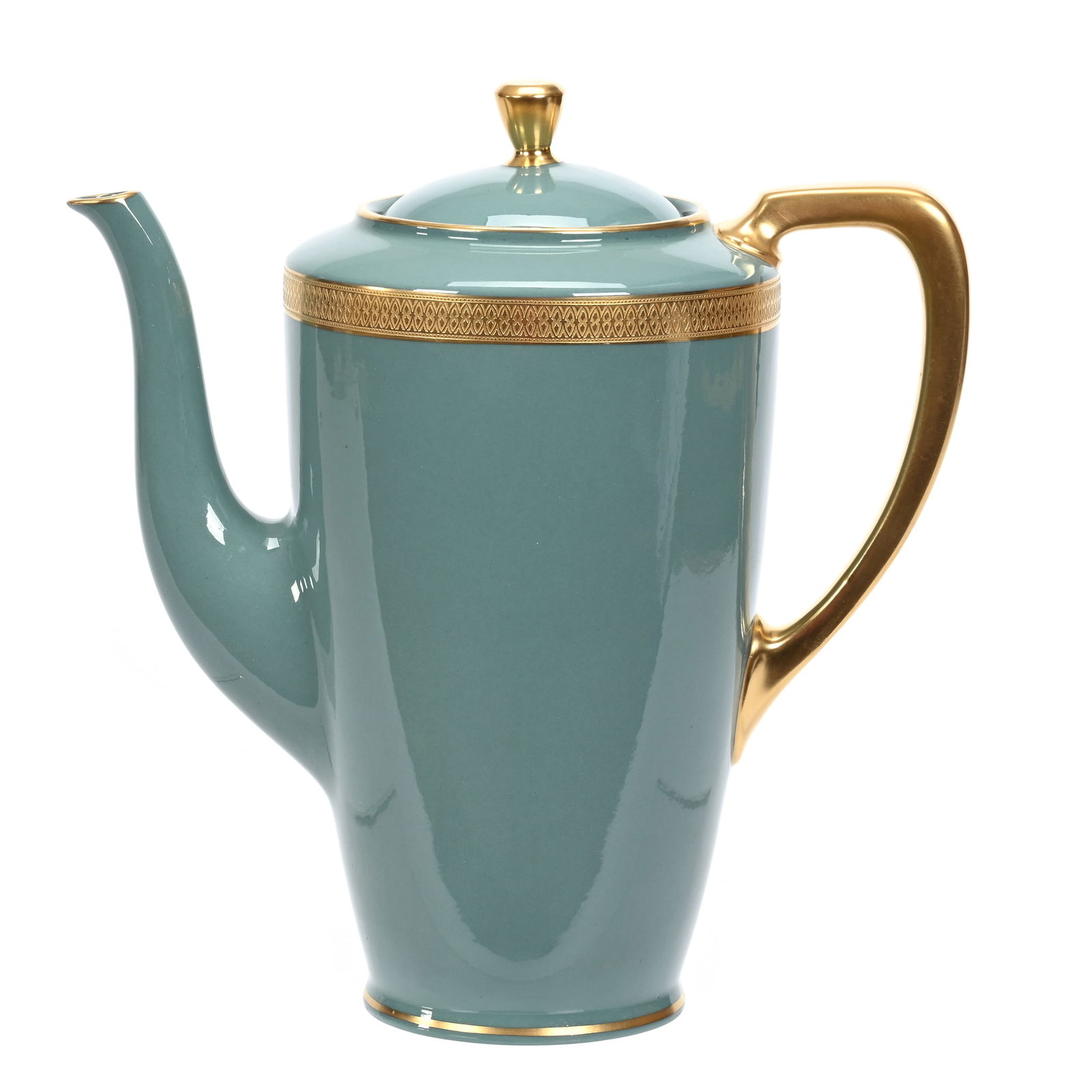 Coffee Pot, Lenox Green Wreath Mark (1 of 3)