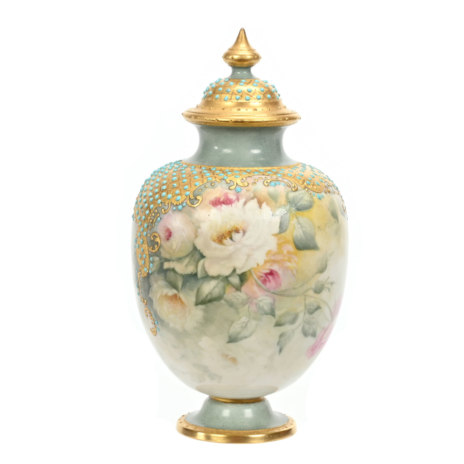 Pedestal Urn, American Willets Belleek (1 of 3)