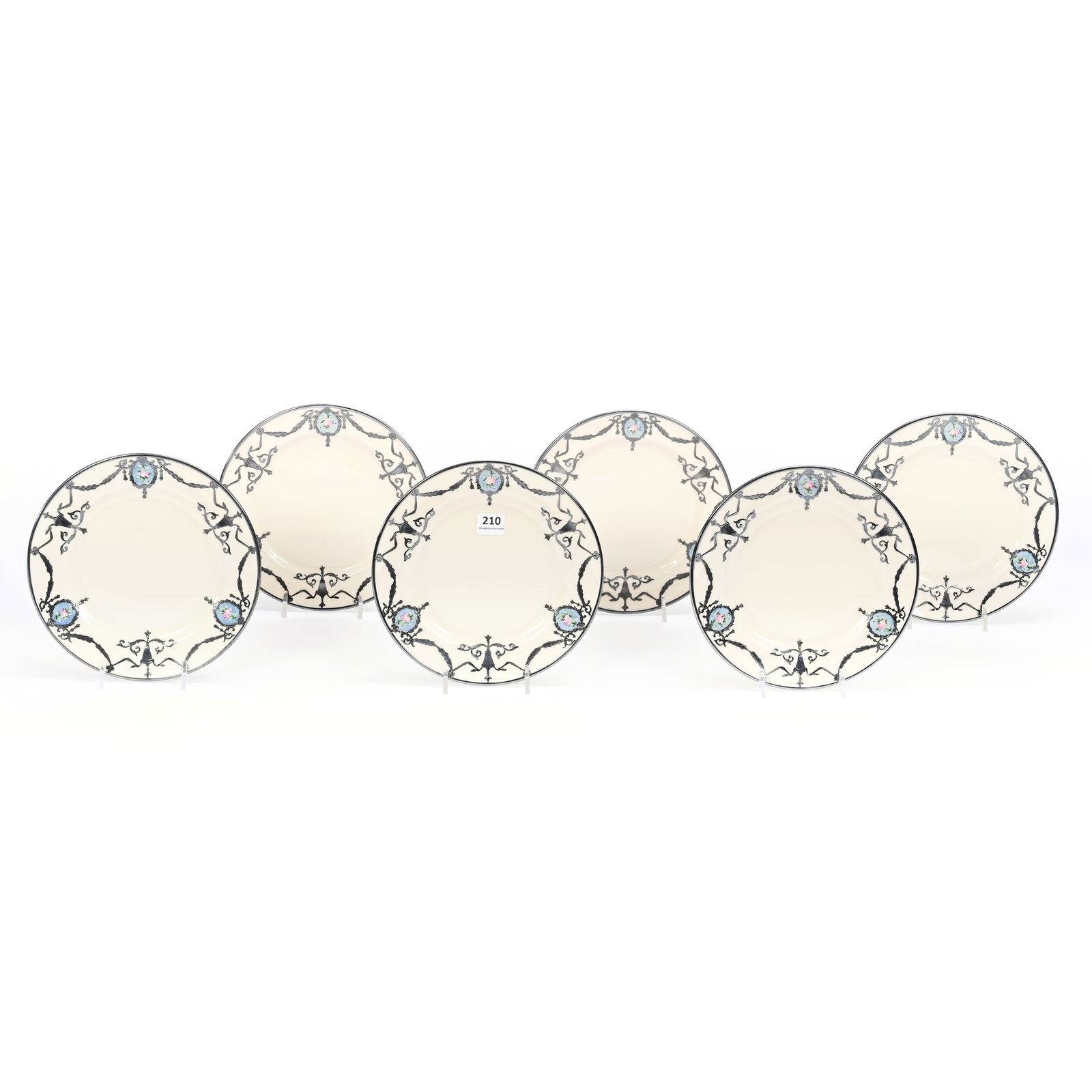 (6) Plates, Lenox Belleek Mark (1 of 3)
