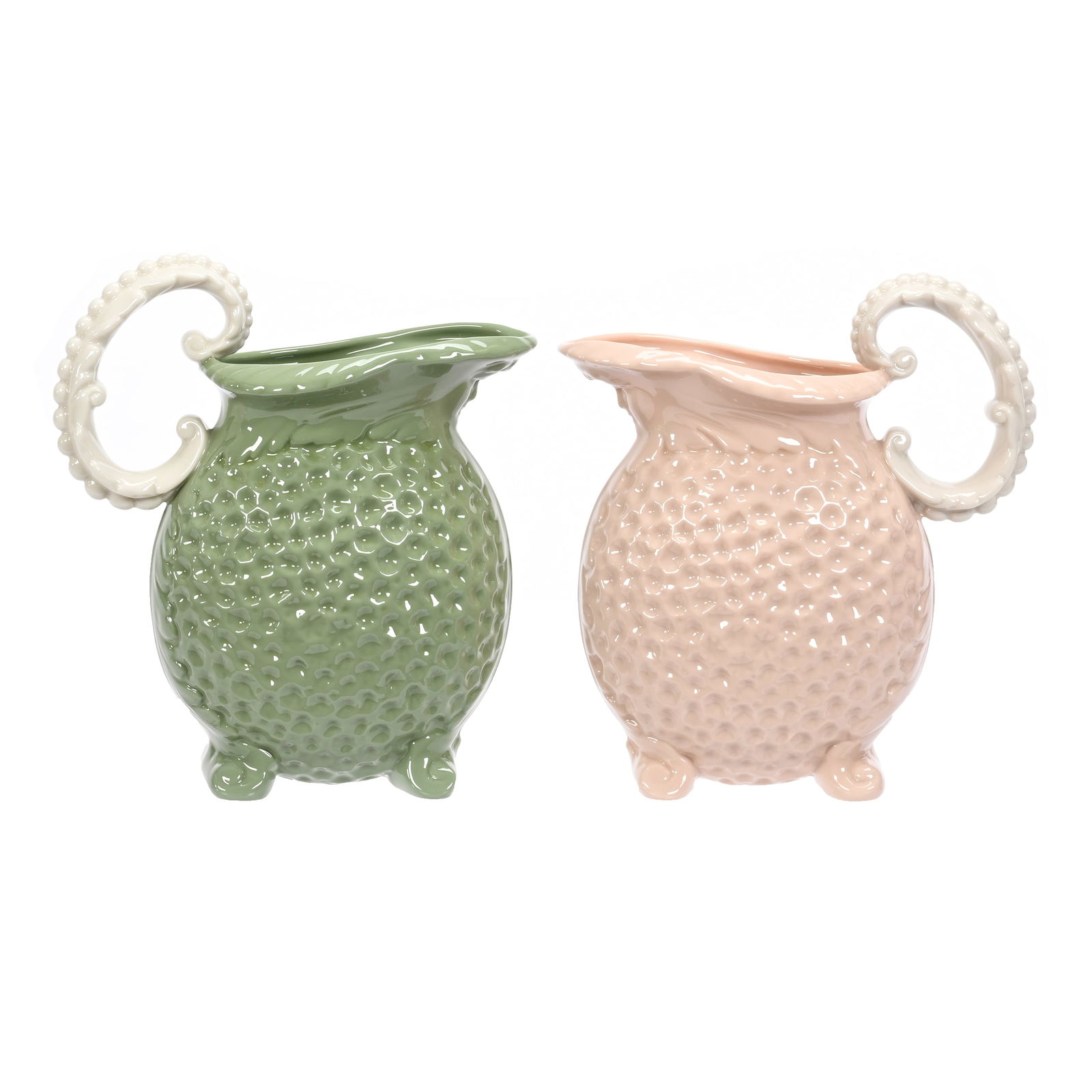 Pair Pitchers, Lenox Green Wreath Mark (1 of 4)