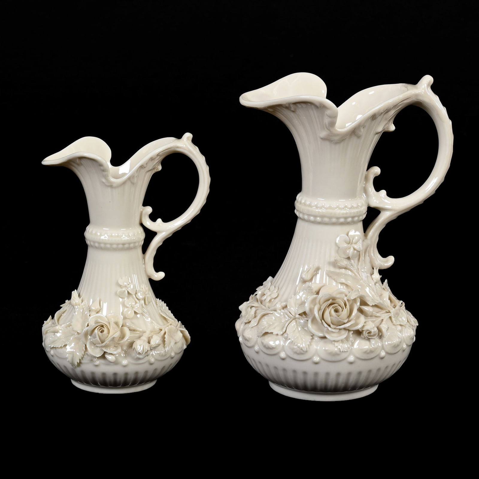(2) Ewers, Irish Belleek Black Mark (1 of 3)