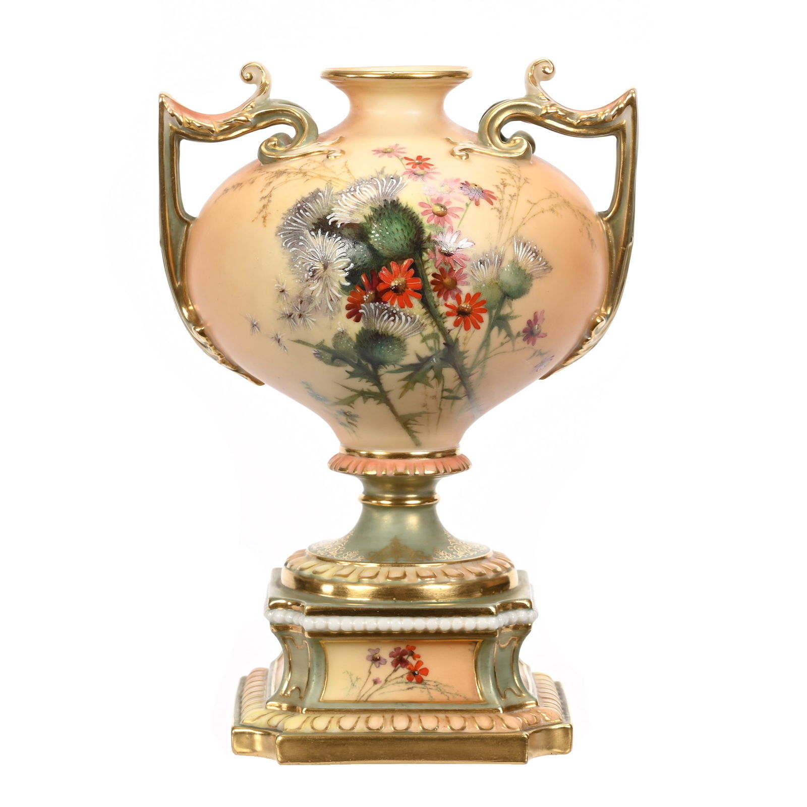 Pedestal Urn Marked Royal Worcester #1958 (1 of 3)