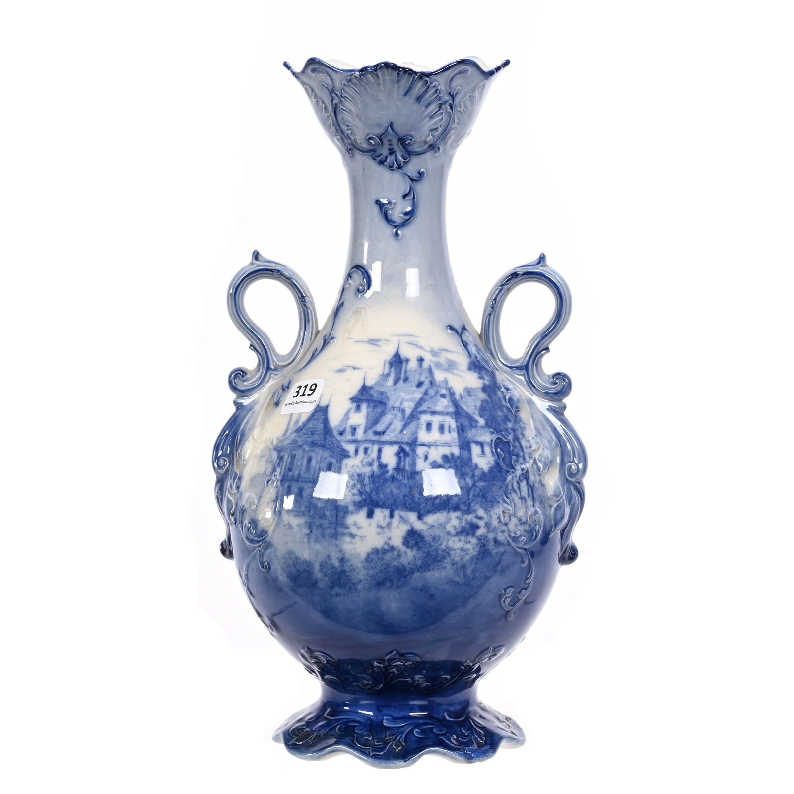 Vase, Two Handles, Keeling & Company Flow Blue (1 of 4)
