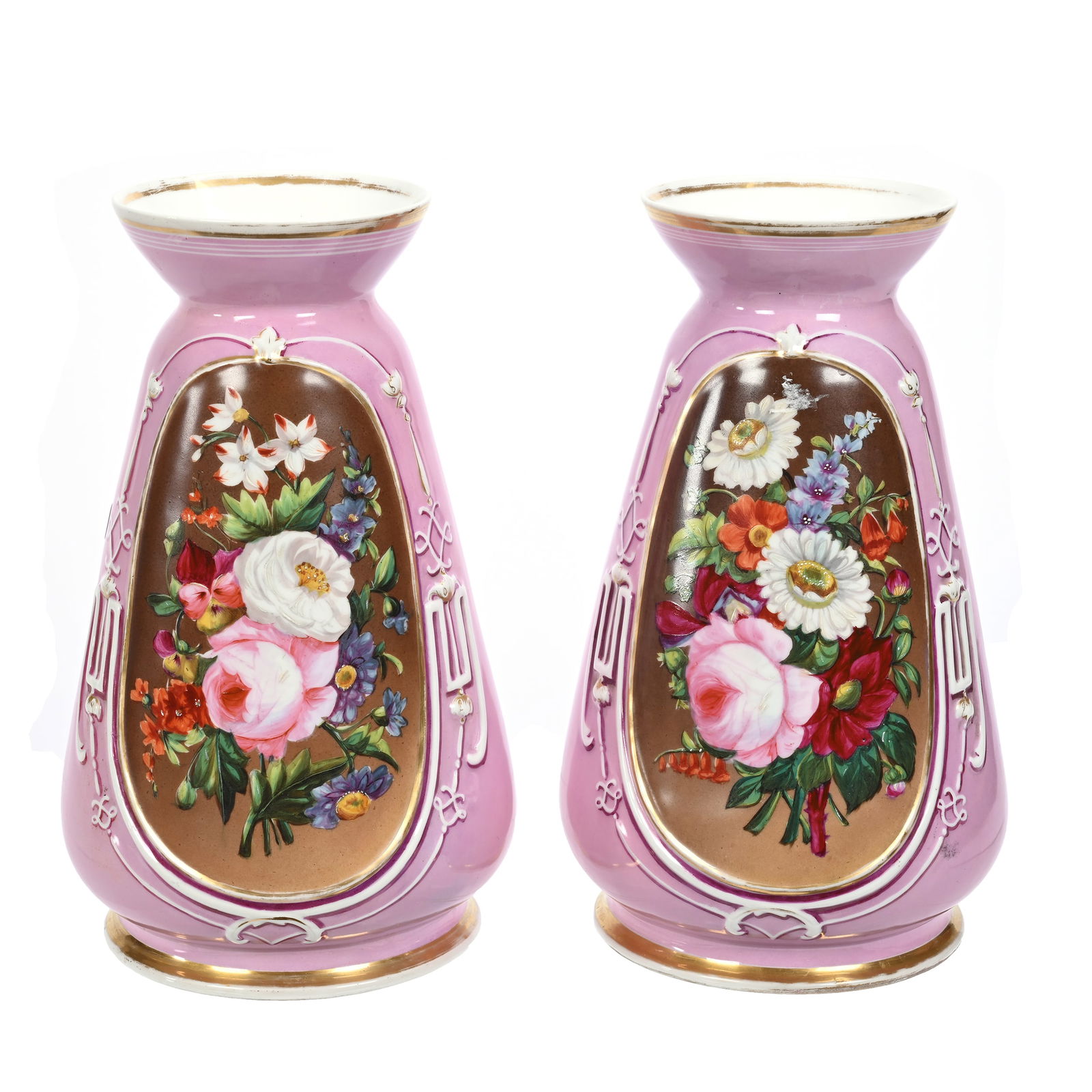 Pair Vases, Old Paris (1 of 3)